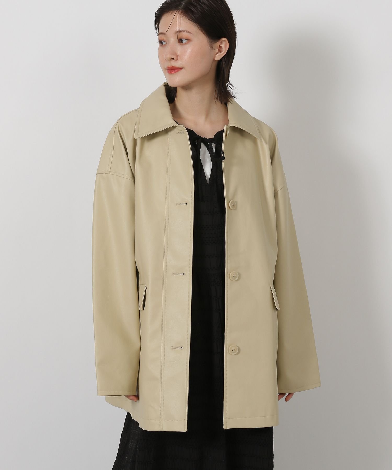 LAKOLE｜フェイクレザーカーコート | Rakuten Fashion(楽天