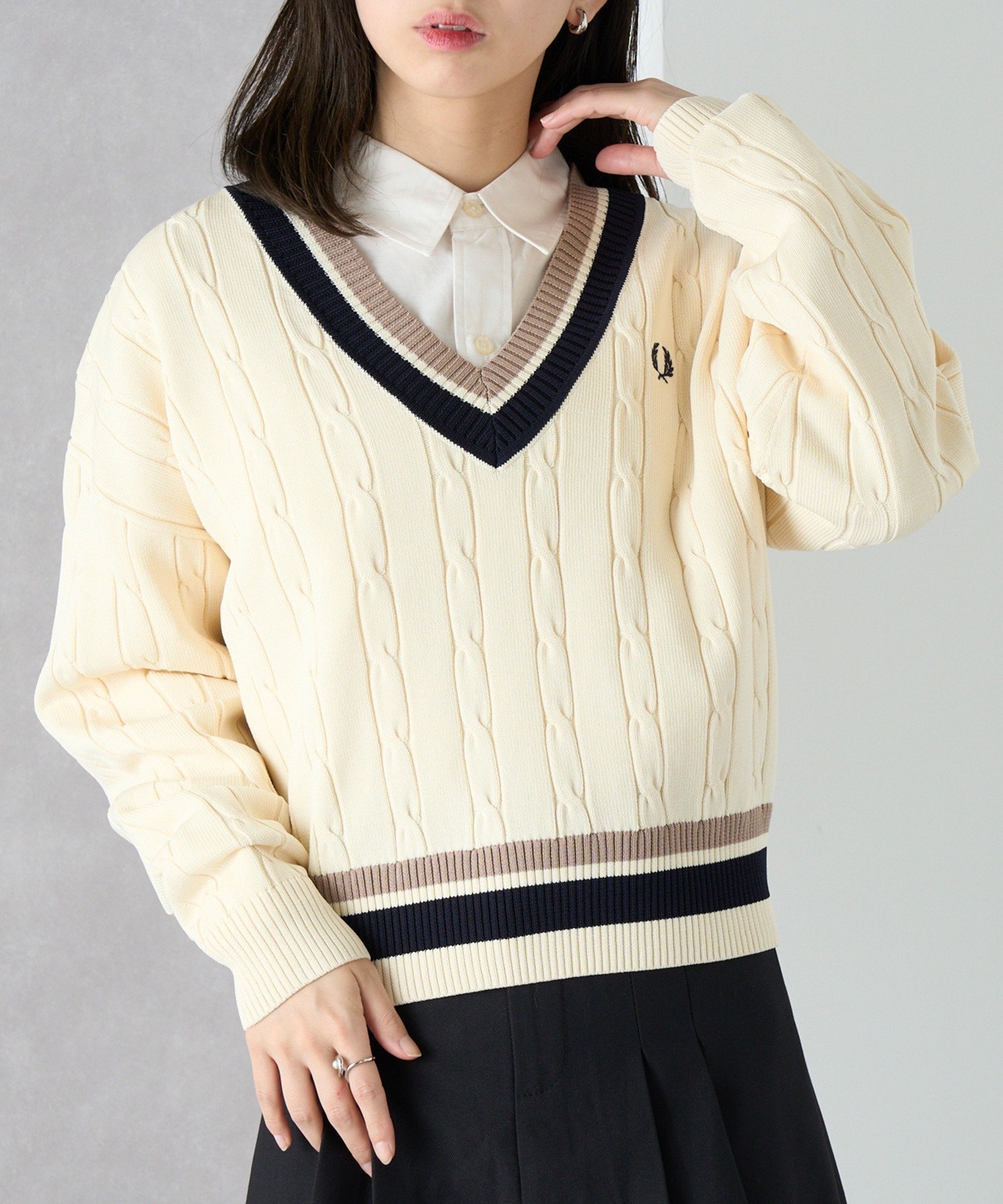 Cassette Chart｜FRED PERRY/BOLD TIPPED CABLE KNIT JUMPER/フレッド