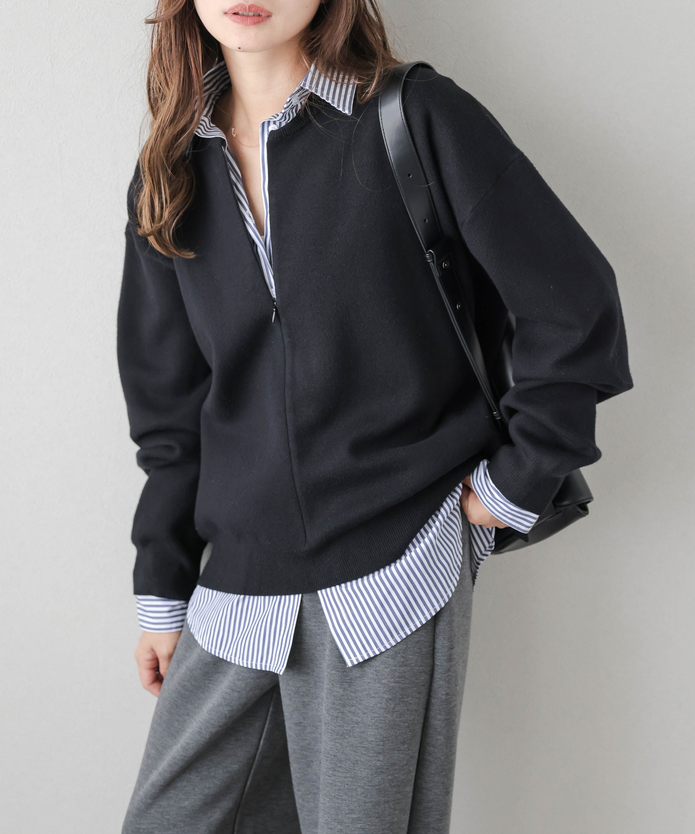 Lajour｜センタージップアップニットトップス | Rakuten Fashion(楽天