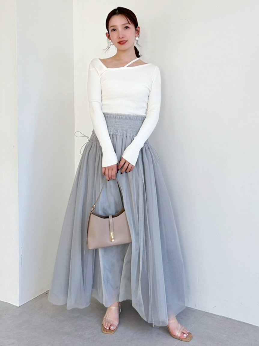 SNIDEL｜【Chacott】Sustainableチュールスカート | Rakuten Fashion