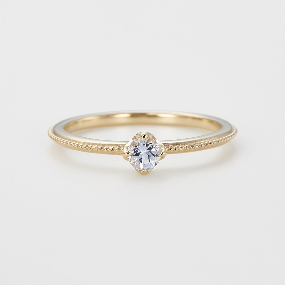 【 agete 】K10エメラルド　ピンキーリング（5月誕生石） 5月誕生石＞K10エメラルドピンキーリング（マザー）｜ピンキーリング