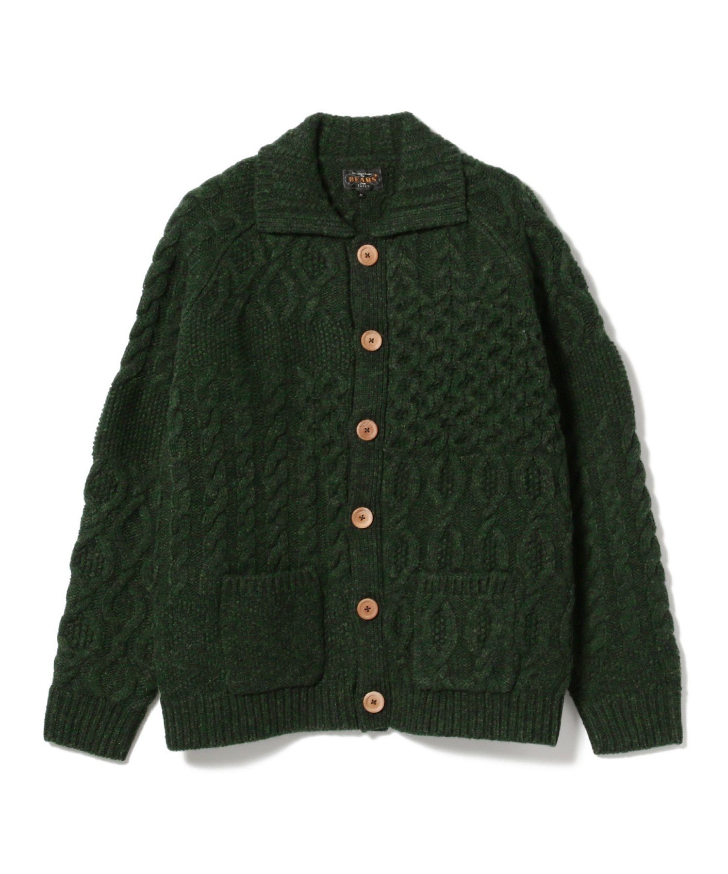 BEAMS MEN｜BEAMS PLUS / 3ゲージ マルチパターン アラン カーディガン