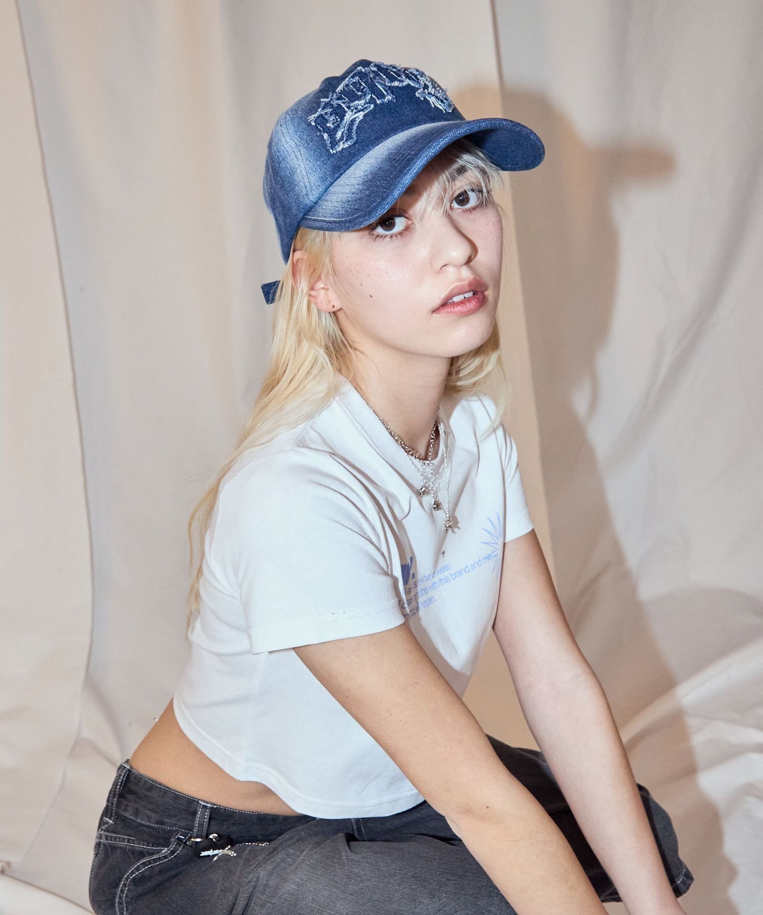 NAVAL｜【sqnz(エスキュンズ)】sqnz applique denim cap / キャップ