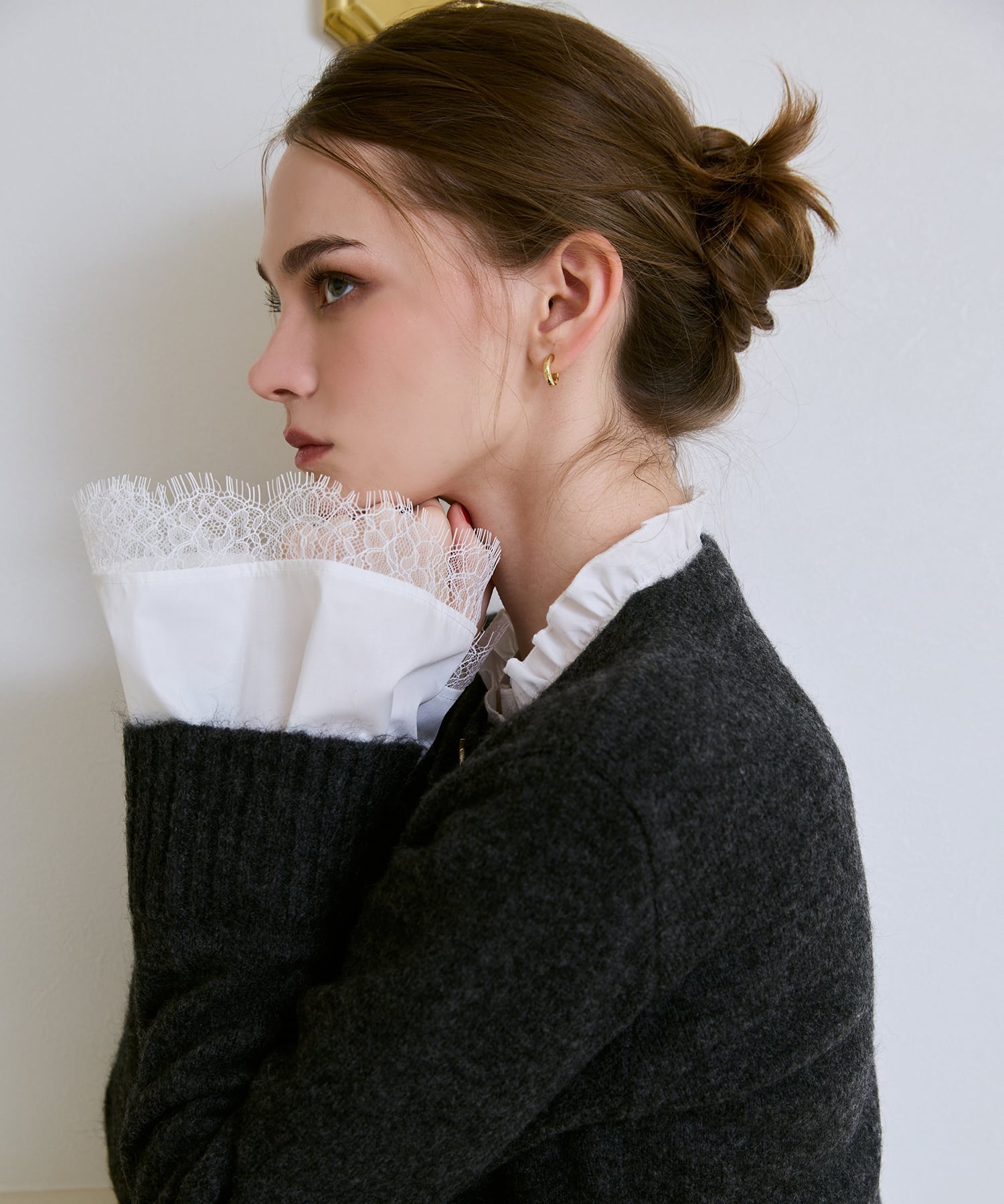 EIMY ISTOIRE｜Attachedcollrモヘアカーディガン | Rakuten Fashion