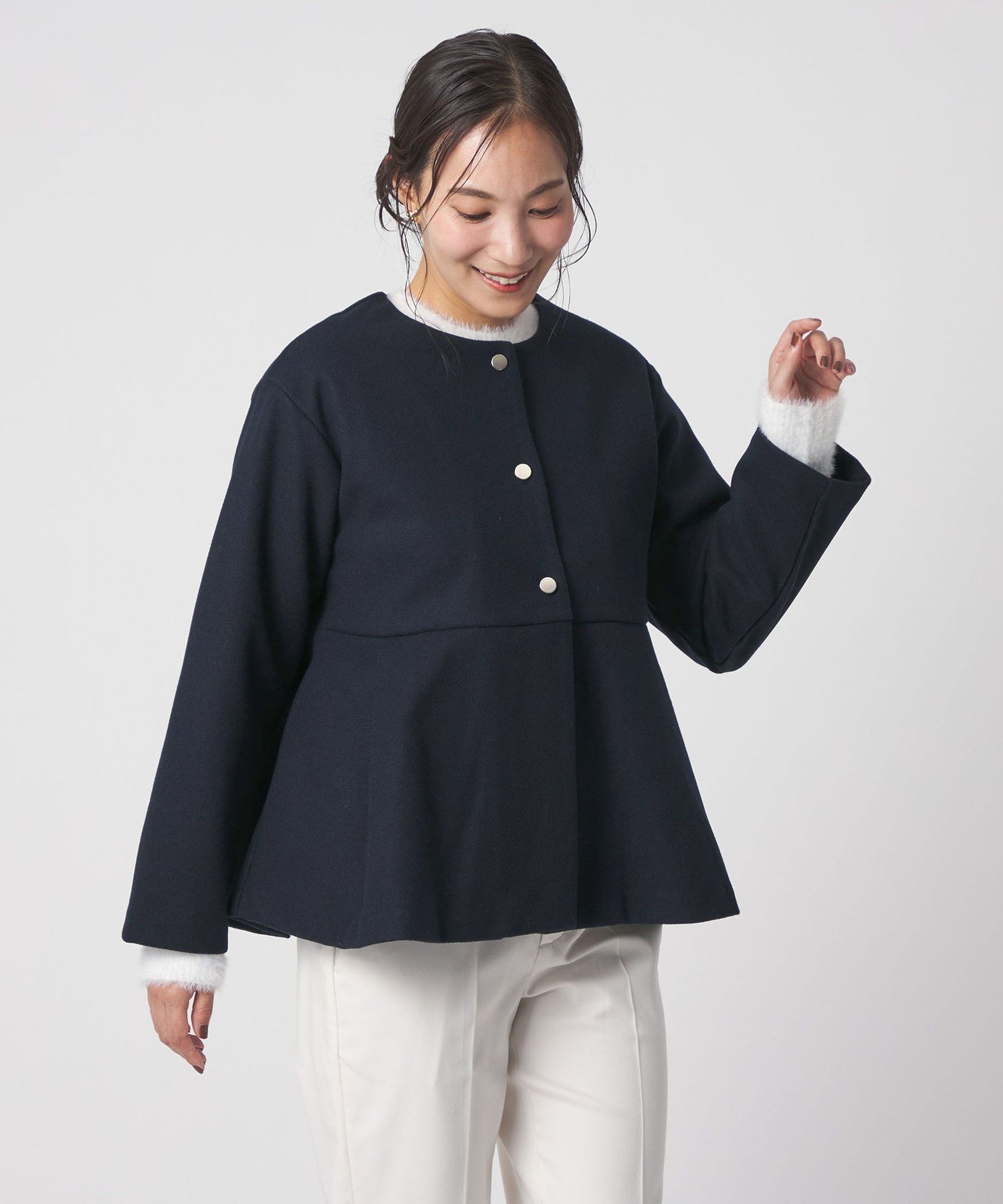 UNITED ARROWS LTD. OUTLET｜ニットメルトン ペプラム ショートコート