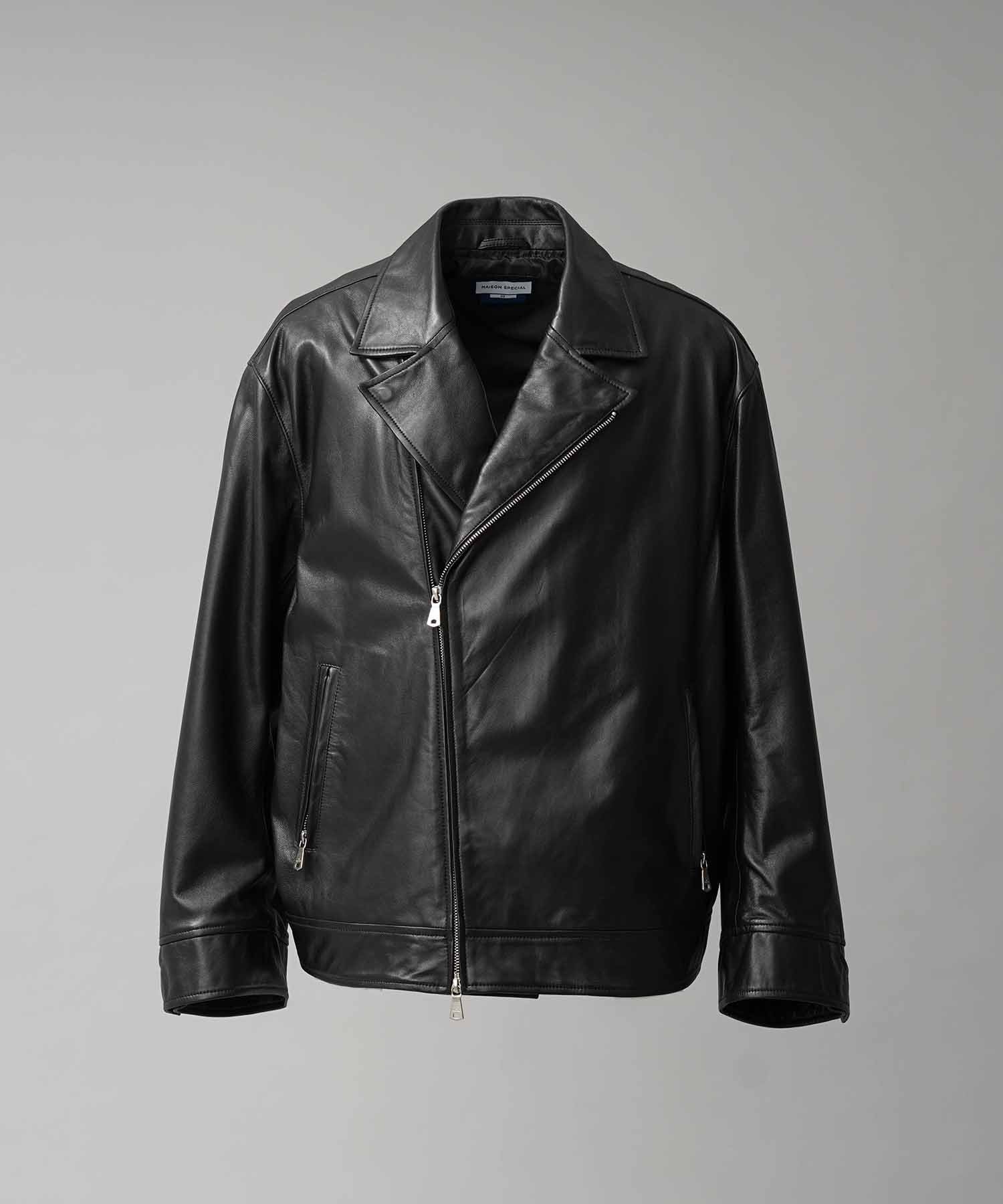 MAISON SPECIAL｜Sheep Leather Tailored Double Rider Jacket
