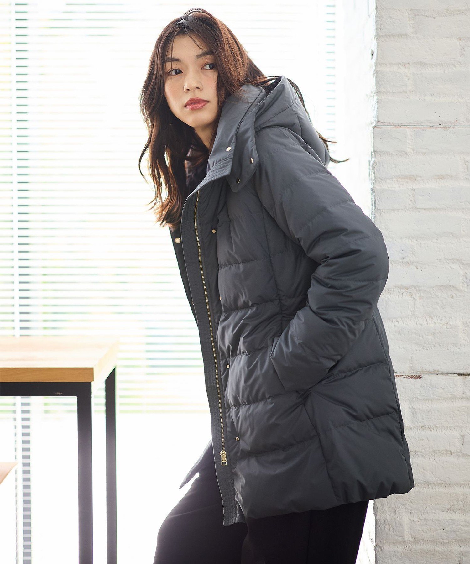 ANY｜【フード取り外し可能】楽映えリッチロング丈ダウン | Rakuten