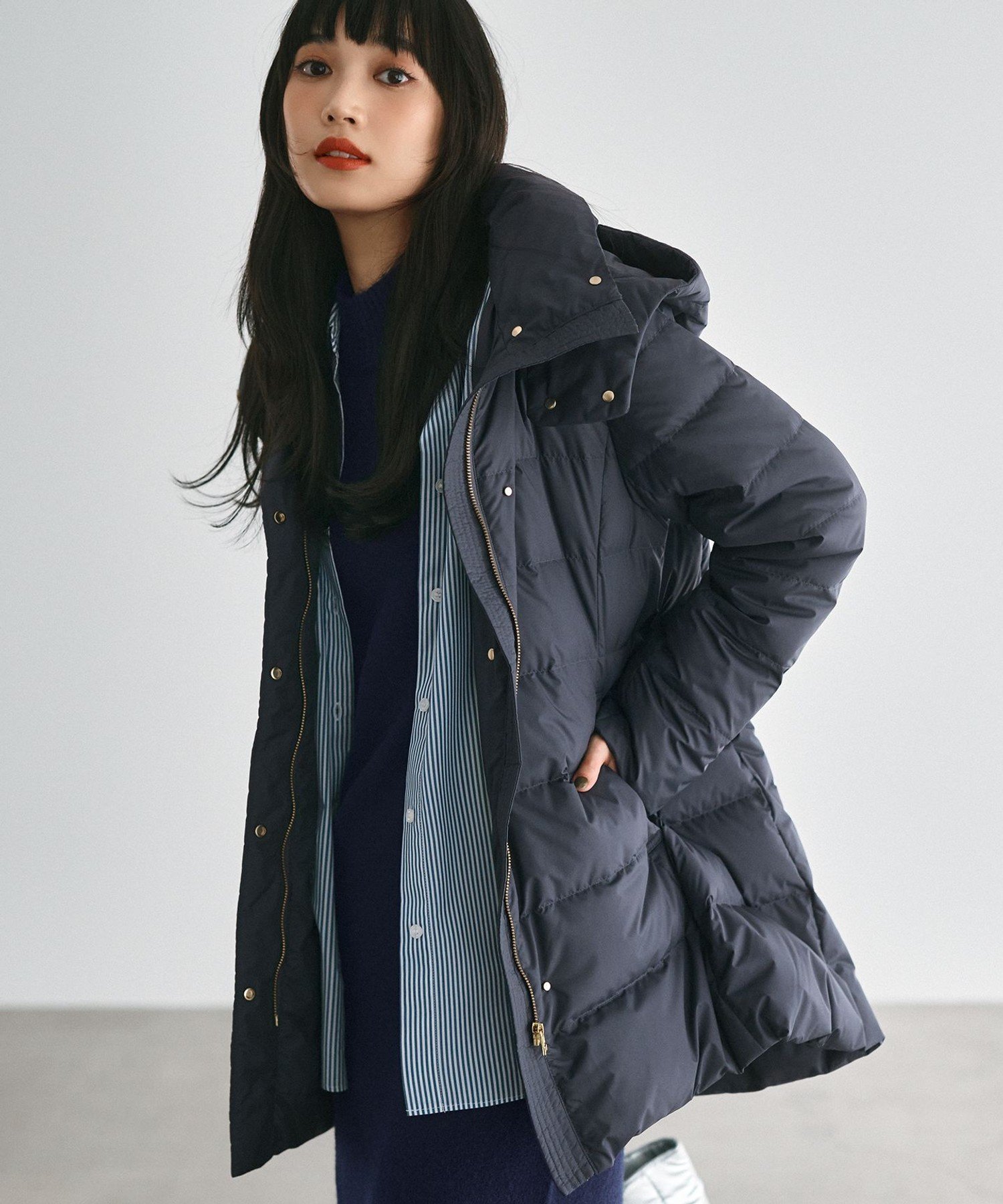 ANY｜【フード取り外し可能】楽映えリッチロング丈ダウン | Rakuten