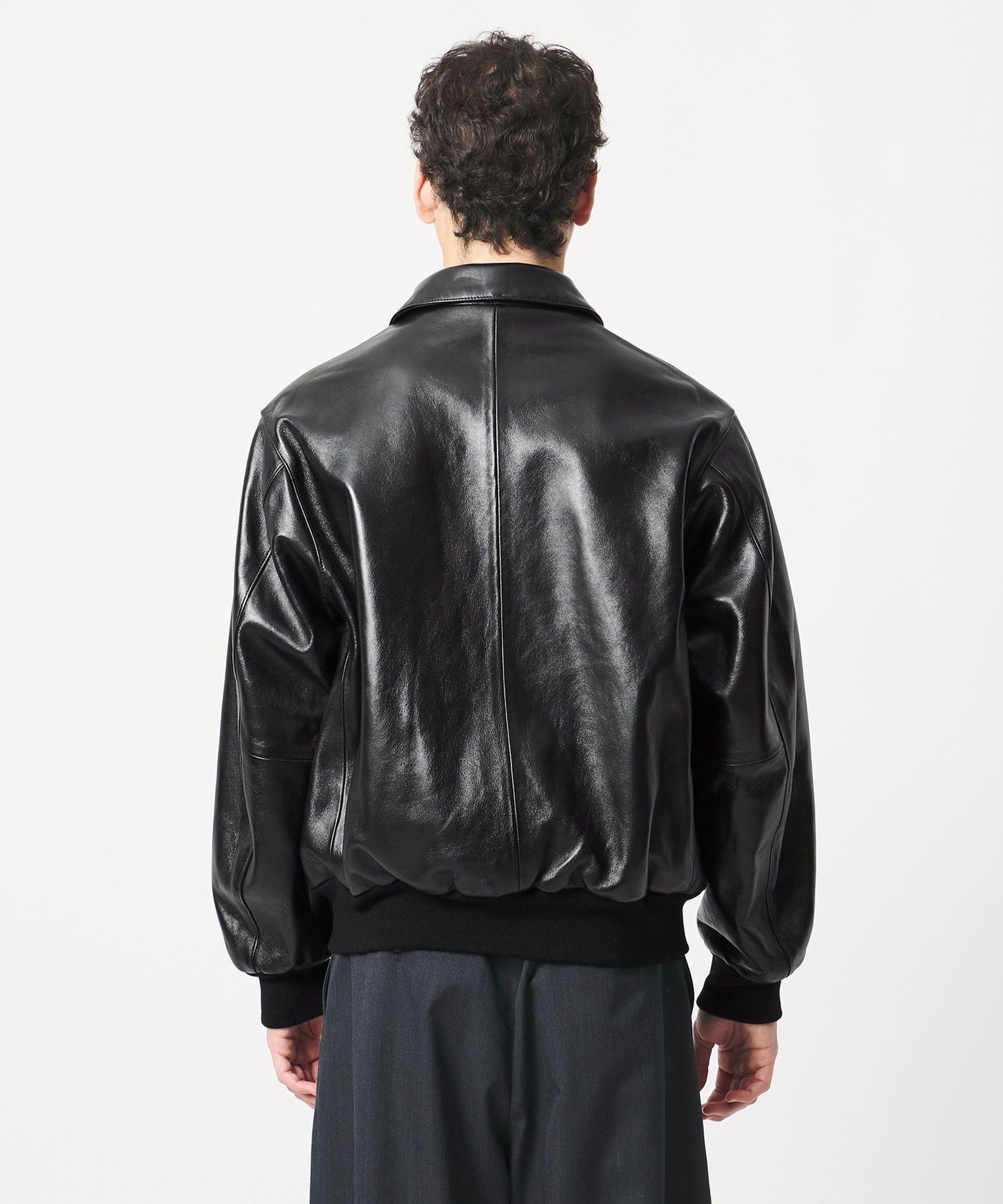 LOEFF / ラムレザー フライトジャケット黒　サイズ:2 UNITED ARROWS｜<LOEFF>ラムレザー フライトジャケット UNISEX