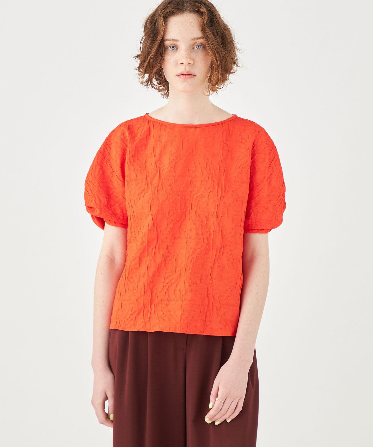 TOMORROWLAND｜フラワージャカード ツイストスリーブブラウス