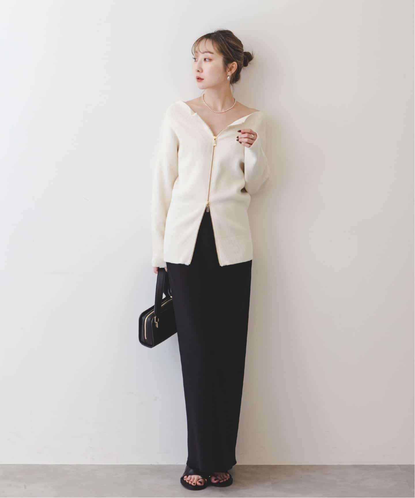 NOBLE｜《追加》コンフォートジャージーライクタイトスカート