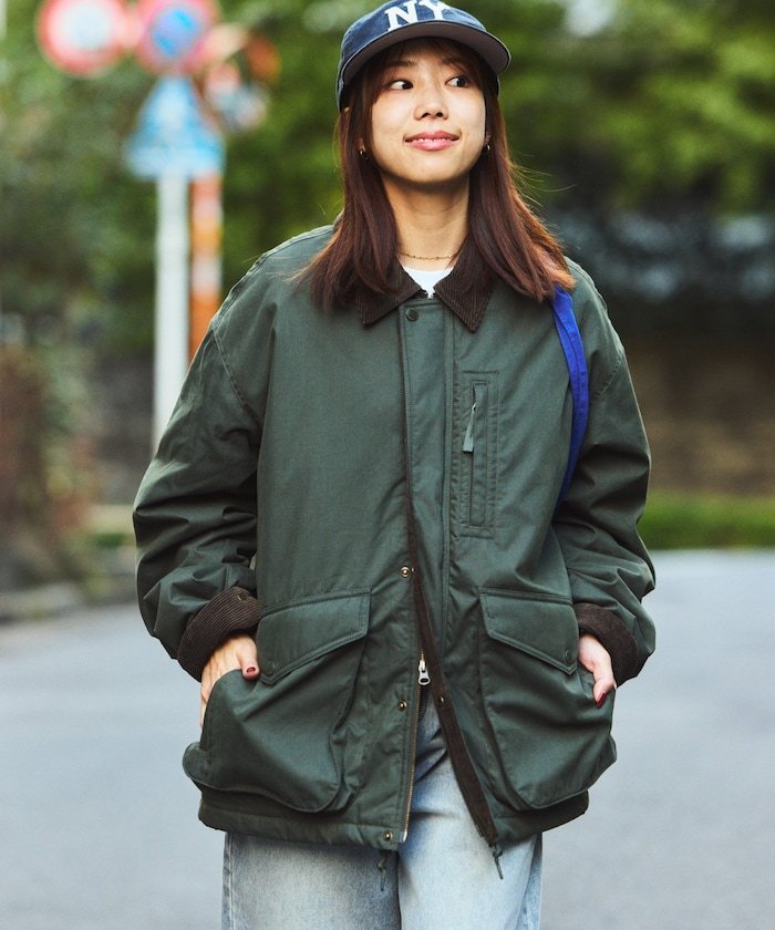 FREAK'S STORE｜襟コーデュロイ切り替え コットンナイロンブルゾン