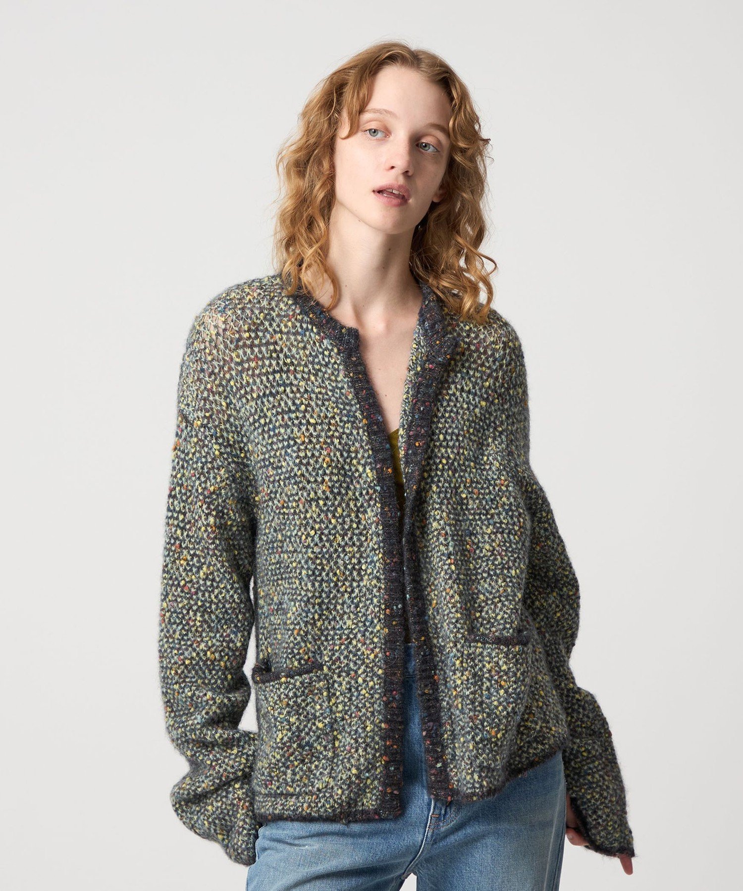 roku 6 ニットカーディガン Beauty & youth BEAUTY&YOUTH UNITED ARROWS｜<6(ROKU)>ミックスニット カーディガン