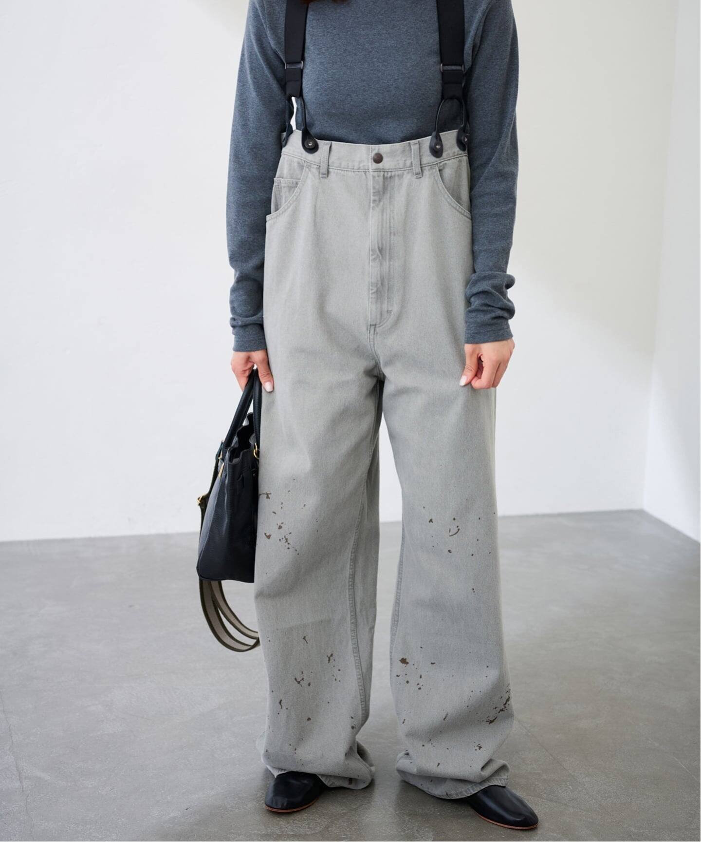 FRAMeWORK｜PAYDAY /ペイデイ サスペンダー付きペイント加工デニム