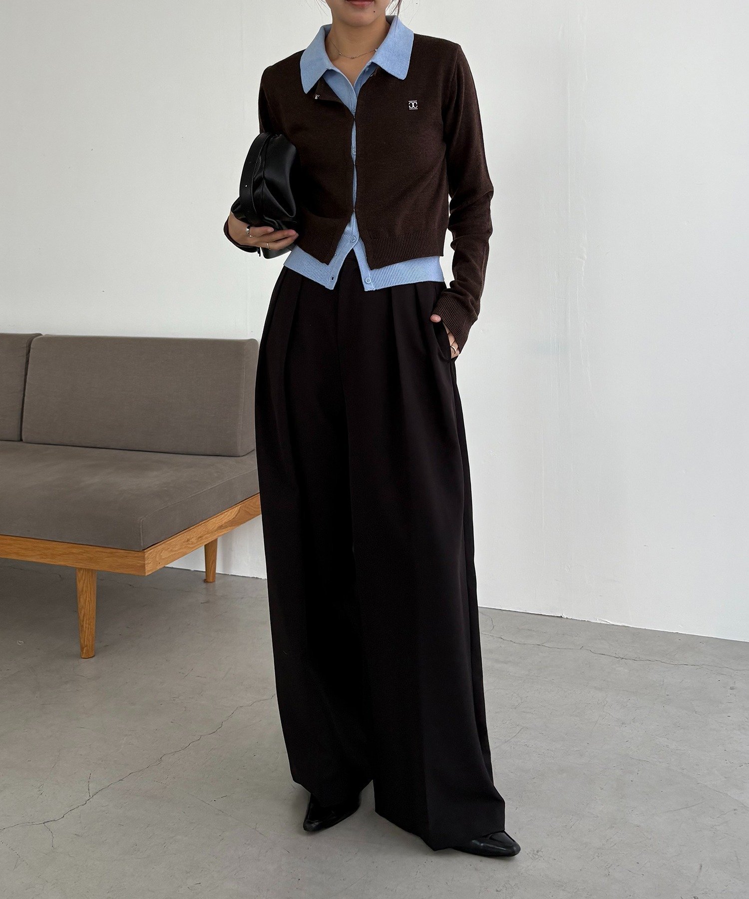 CAPRICIEUX LE'MAGE｜レイヤードポロニットカーディガン | Rakuten