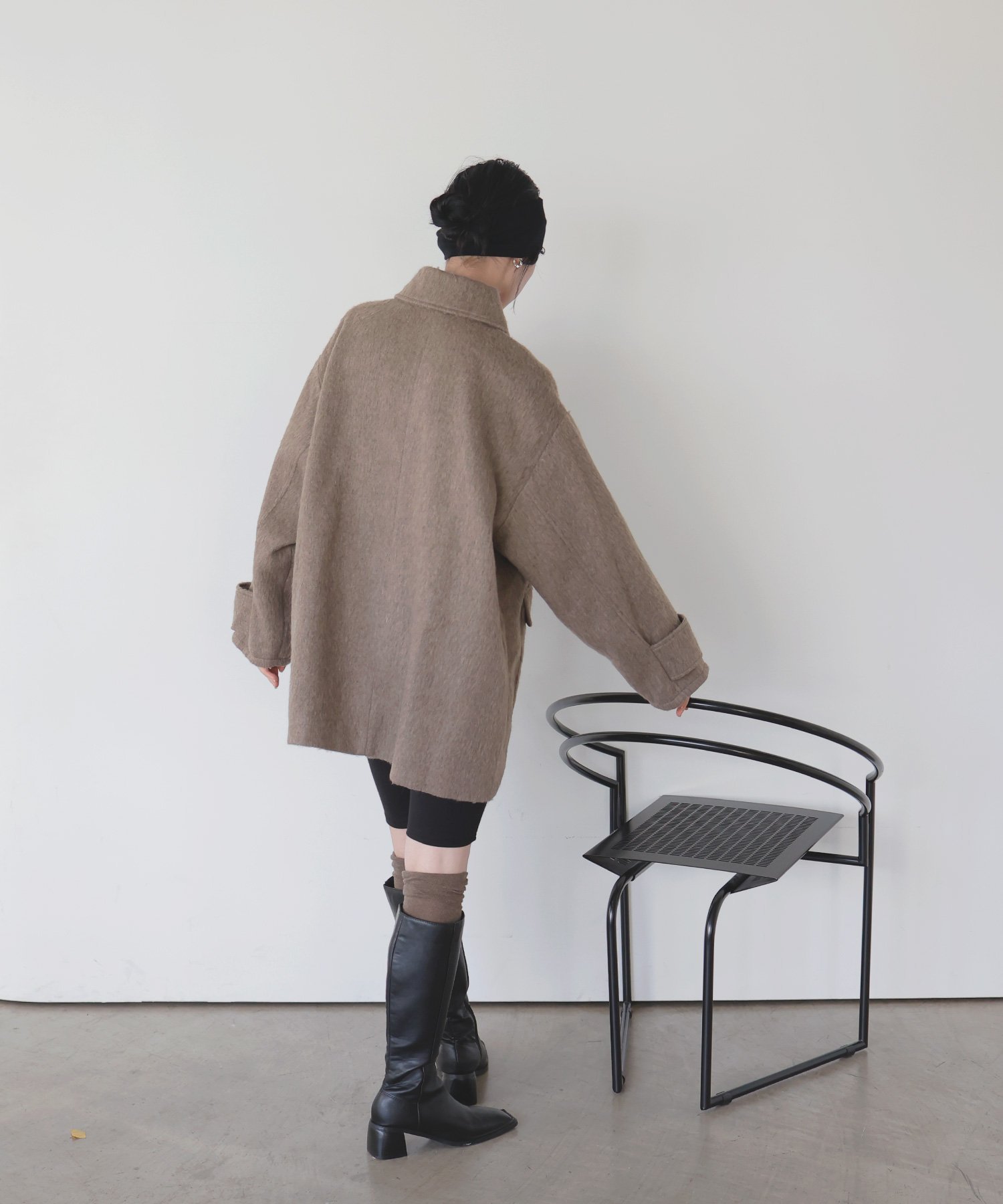 LIAN｜ステンカラーシャギージャケットコート | Rakuten Fashion(楽天