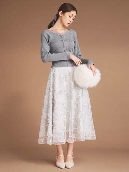 CELFORD｜ブラッシュドエンブロイダリースカート | Rakuten Fashion