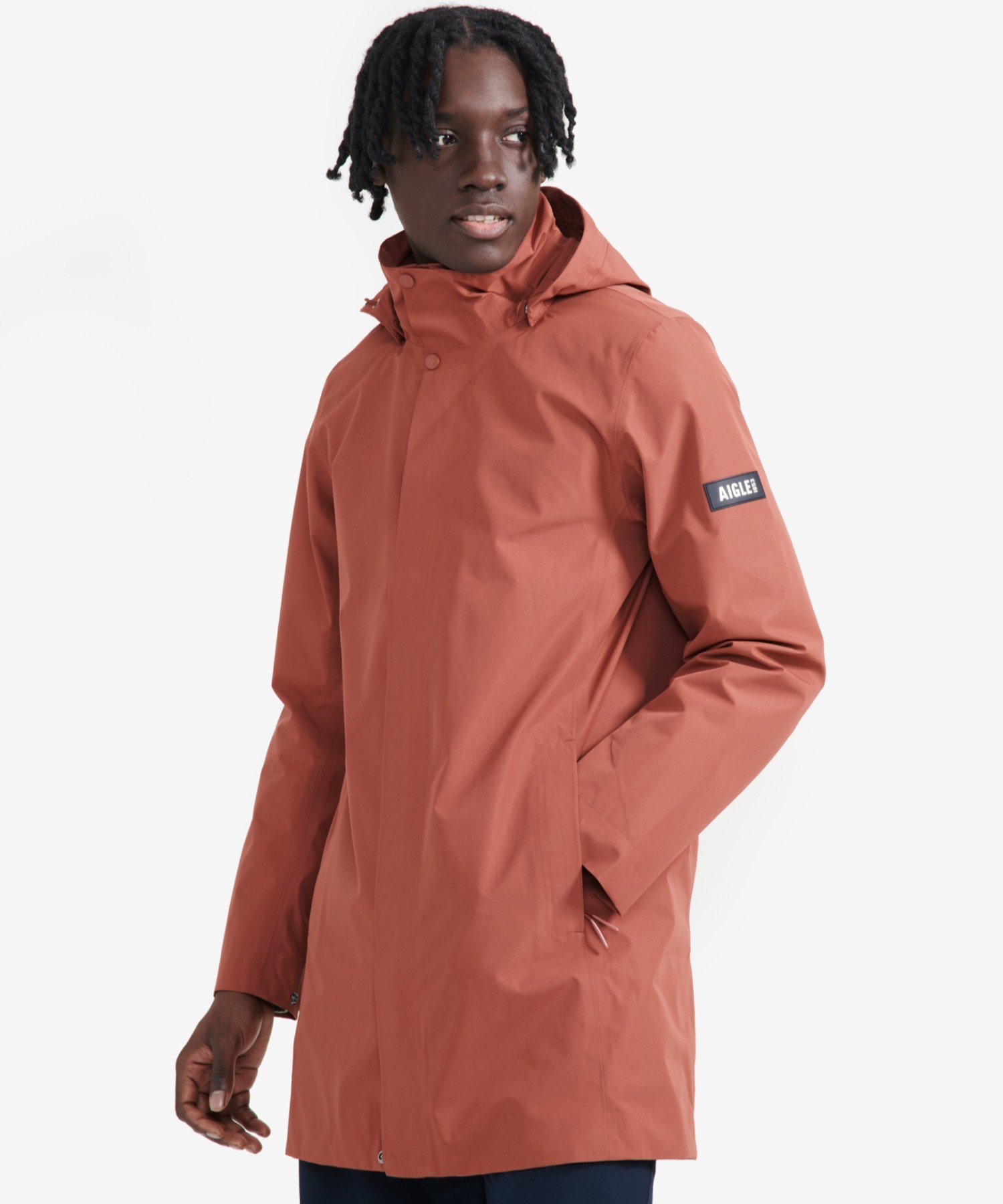 AIGLE｜GORE-TEX ゴアテックス 防水 透湿 防風 ロングフーデッド