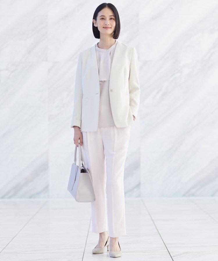 INDIVI｜【洗える/スーツ】ノーカラージャケット | Rakuten Fashion