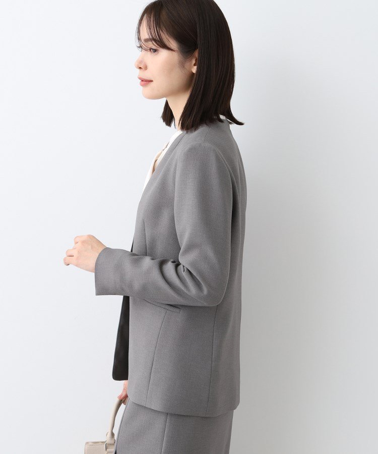 INDIVI｜【洗える/スーツ】ノーカラージャケット | Rakuten Fashion