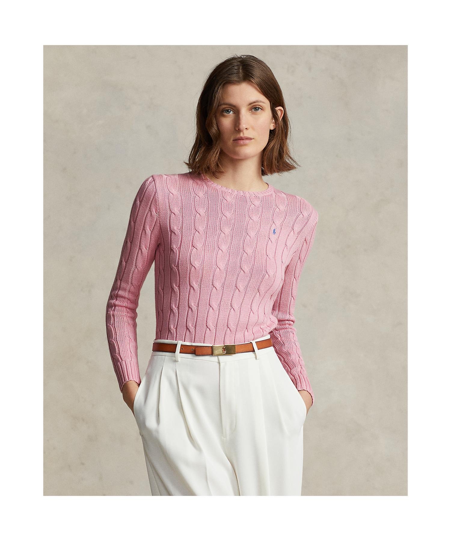 RALPH LAUREN｜ケーブルニット コットン クルーネック セーター