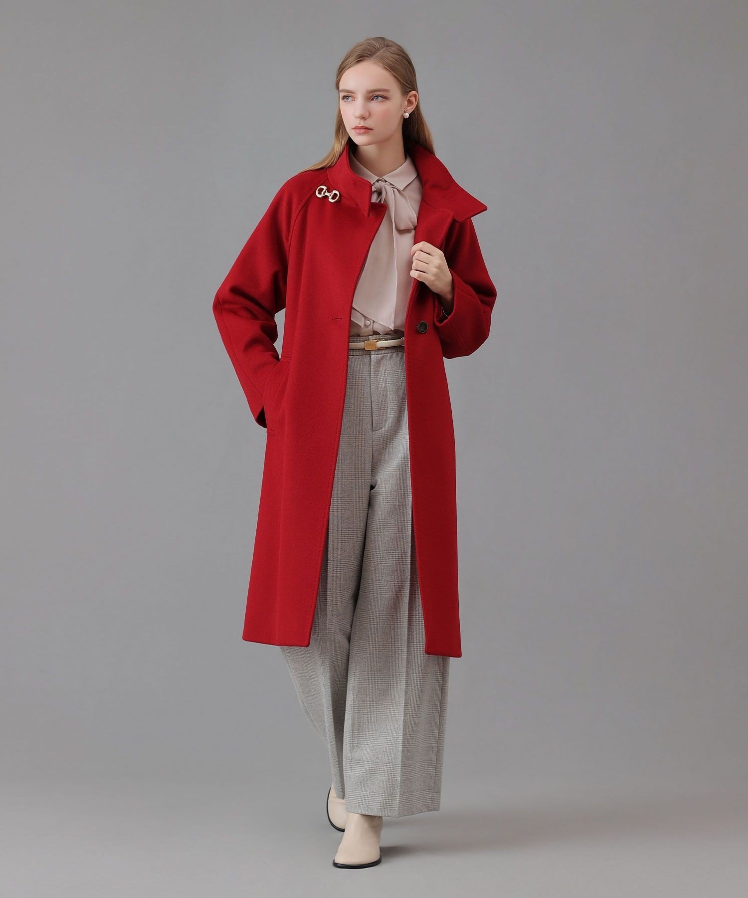 ANAYI｜カシミヤ混スタンドカラーコート | Rakuten Fashion(楽天