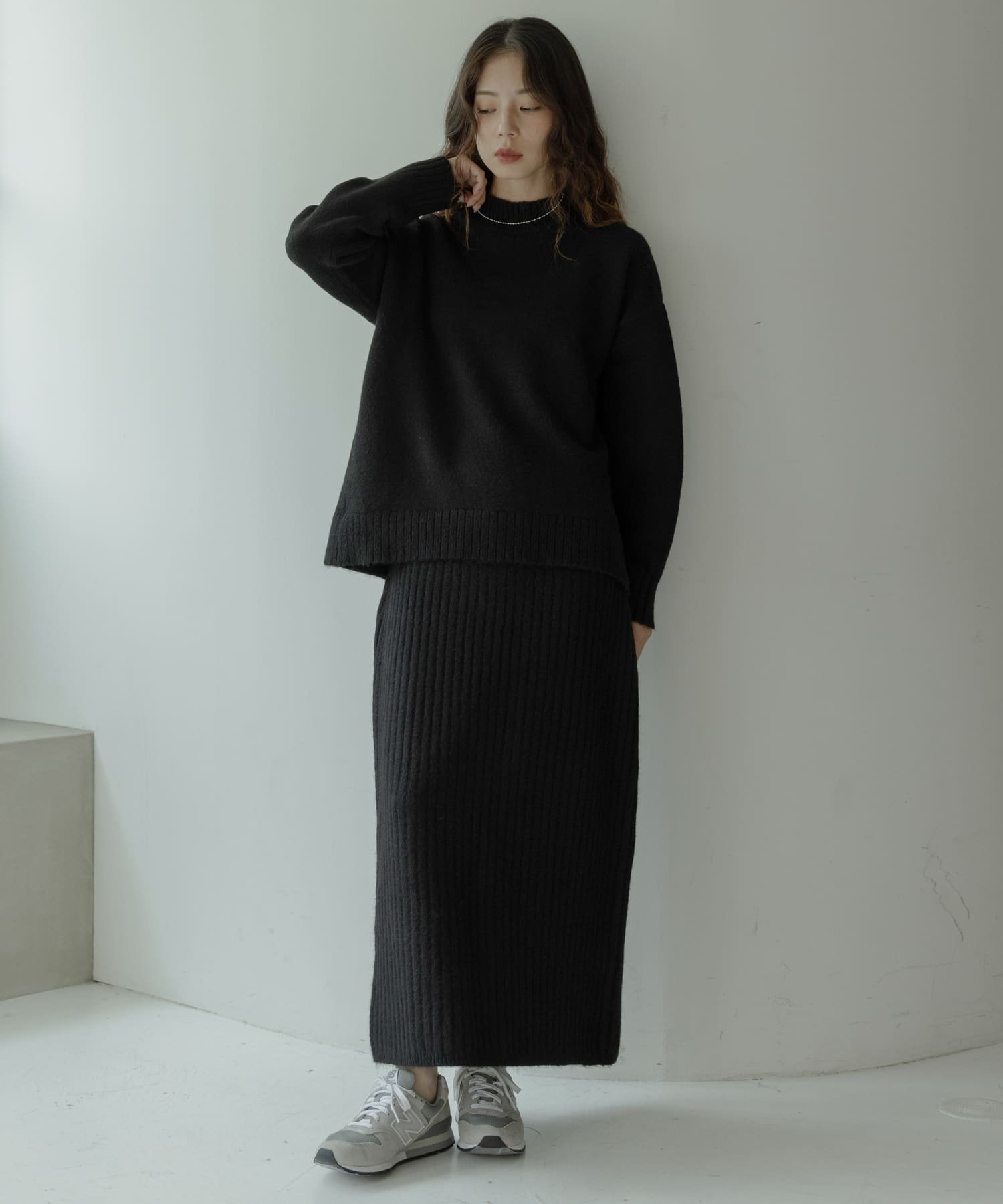 Sonny Label｜『WEB限定』モックネックニット×スカートセットアップ