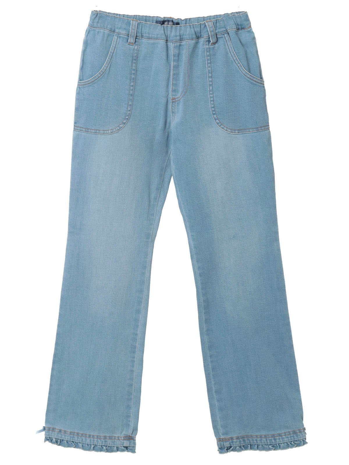 PINK HOUSE｜裾フリル使いストレッチデニムパンツ | Rakuten Fashion