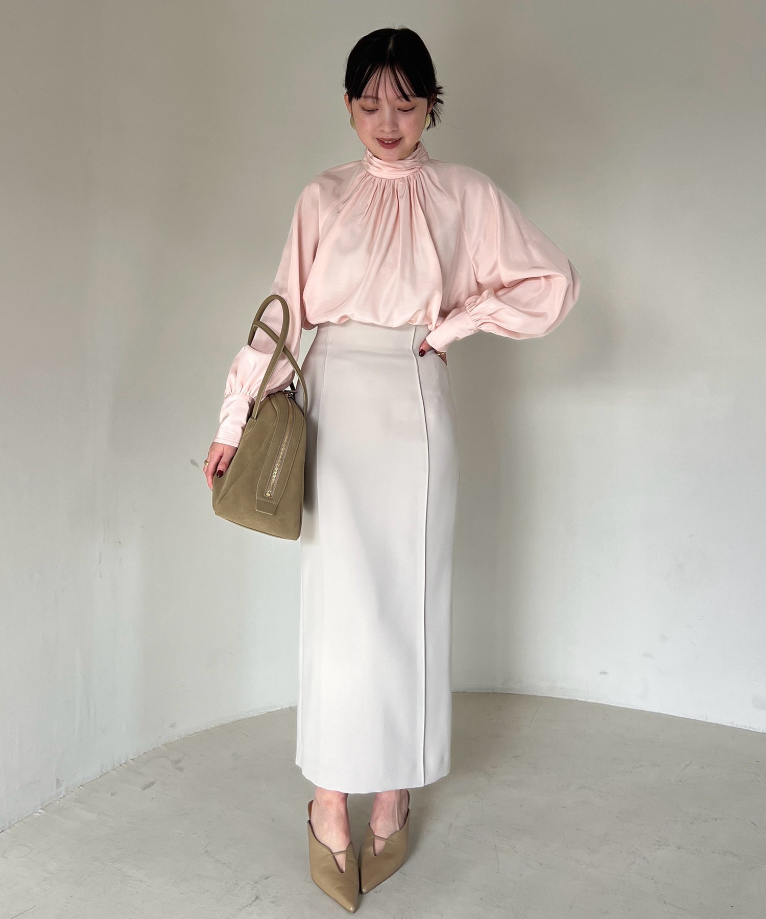 anuans｜ダブルサテンナロースカート | Rakuten Fashion(楽天