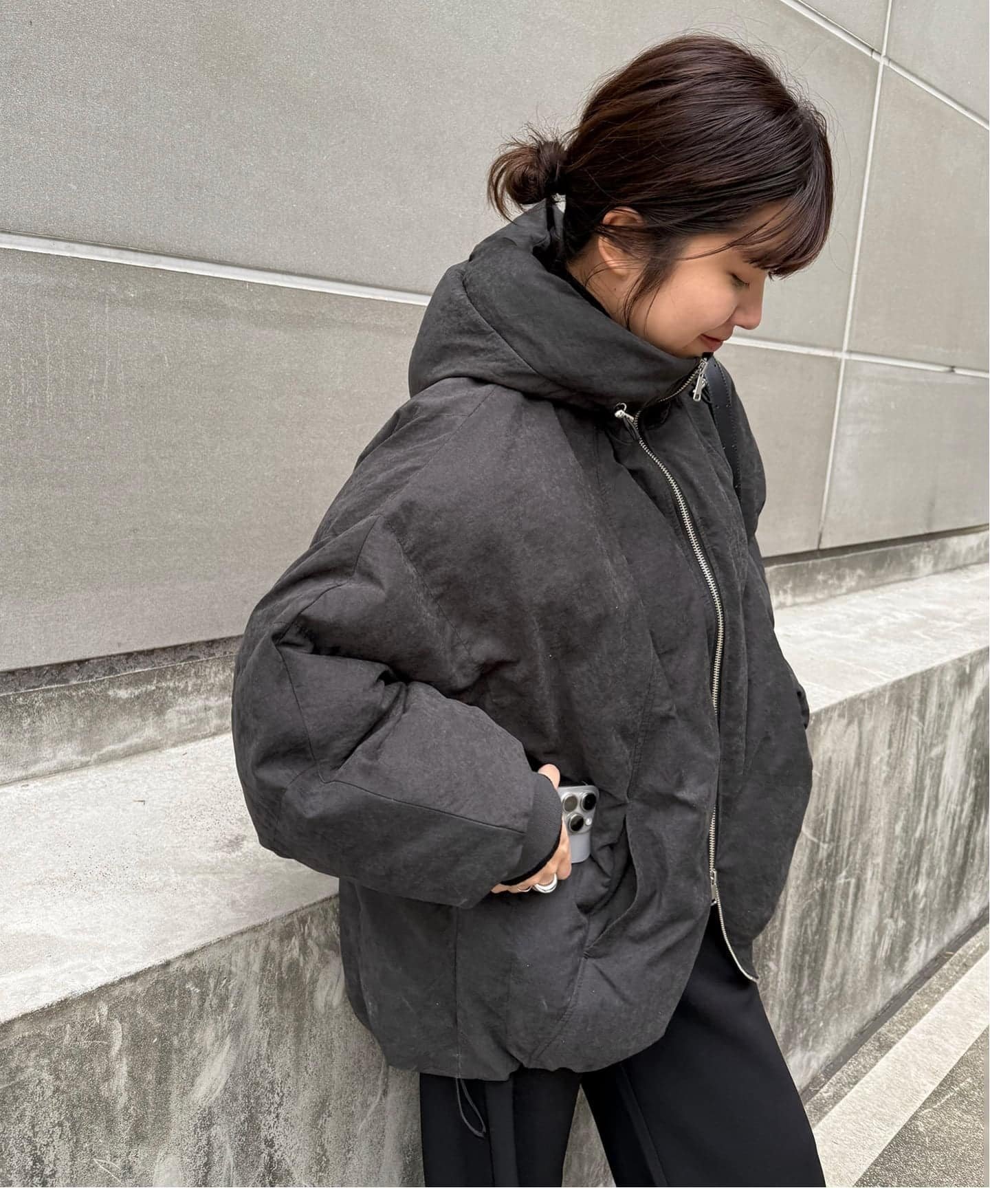 SLOBE IENA｜中綿ボリュームフードブルゾン | Rakuten Fashion(楽天