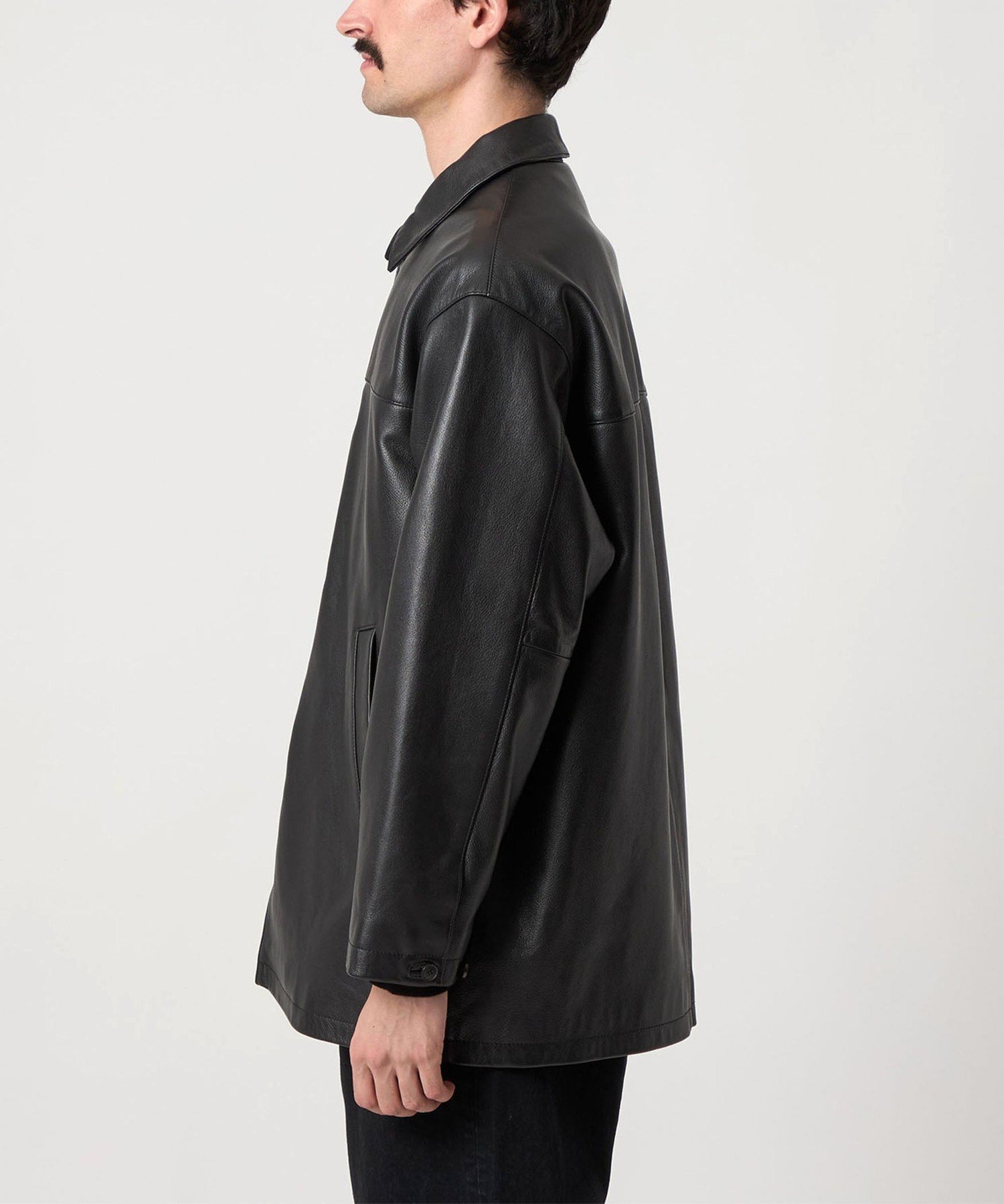 70s Vintage レザーハーフコート レザージャケット カーコート 70s Vintage フランス警察 レザージャケット レザーコート カーコート