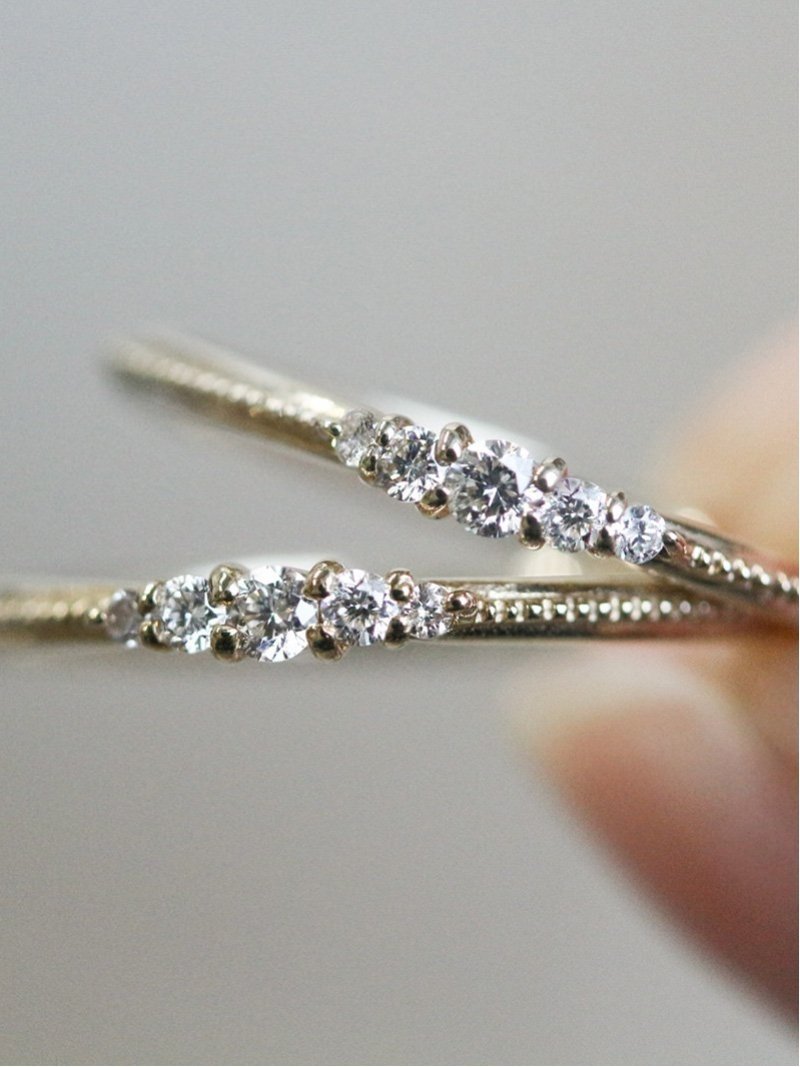 cui-cui｜ダイヤモンド 5石 リング | K10YG | Rakuten Fashion(楽天