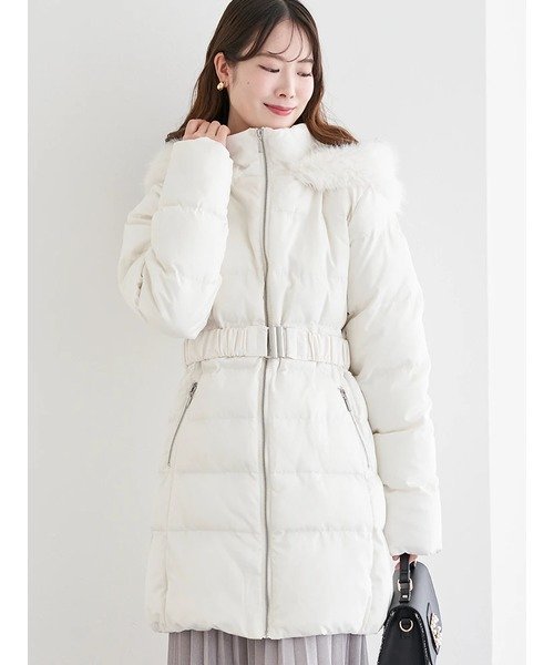 LUDIC PARK｜ベルト付きパファーロングジャケット | Rakuten Fashion
