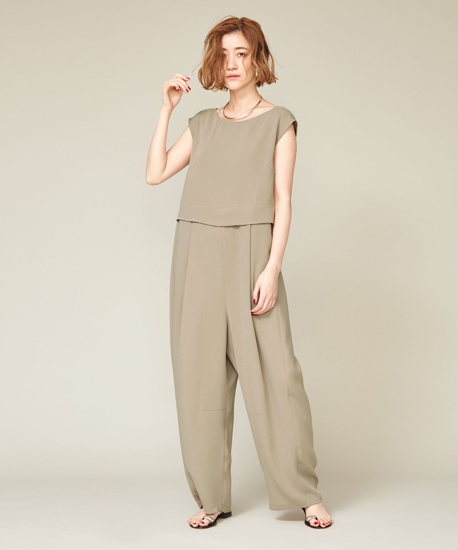 CONTE サテン　ノースリーブオールインワン conte＞サテン ノースリーブ オールインワン｜ユナイテッドアローズ