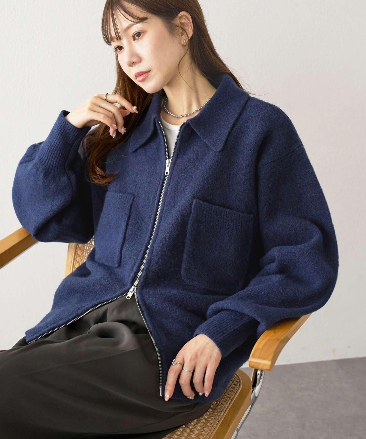 Discoat｜ダブルジップニットジャケット | Rakuten Fashion(楽天