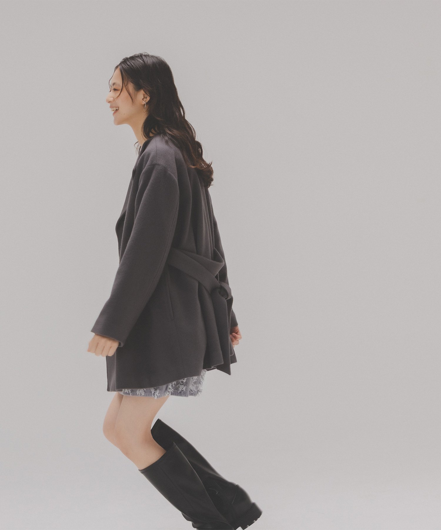 NATURAL BEAUTY BASIC｜ベルテッドミディコート | Rakuten Fashion