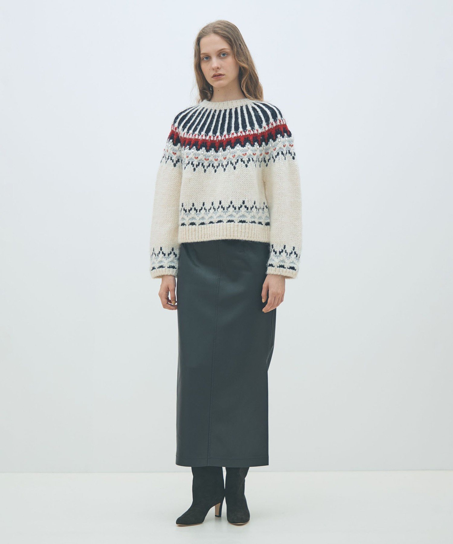 TOMORROWLAND｜ビジュージャカード クルーネックプルオーバー