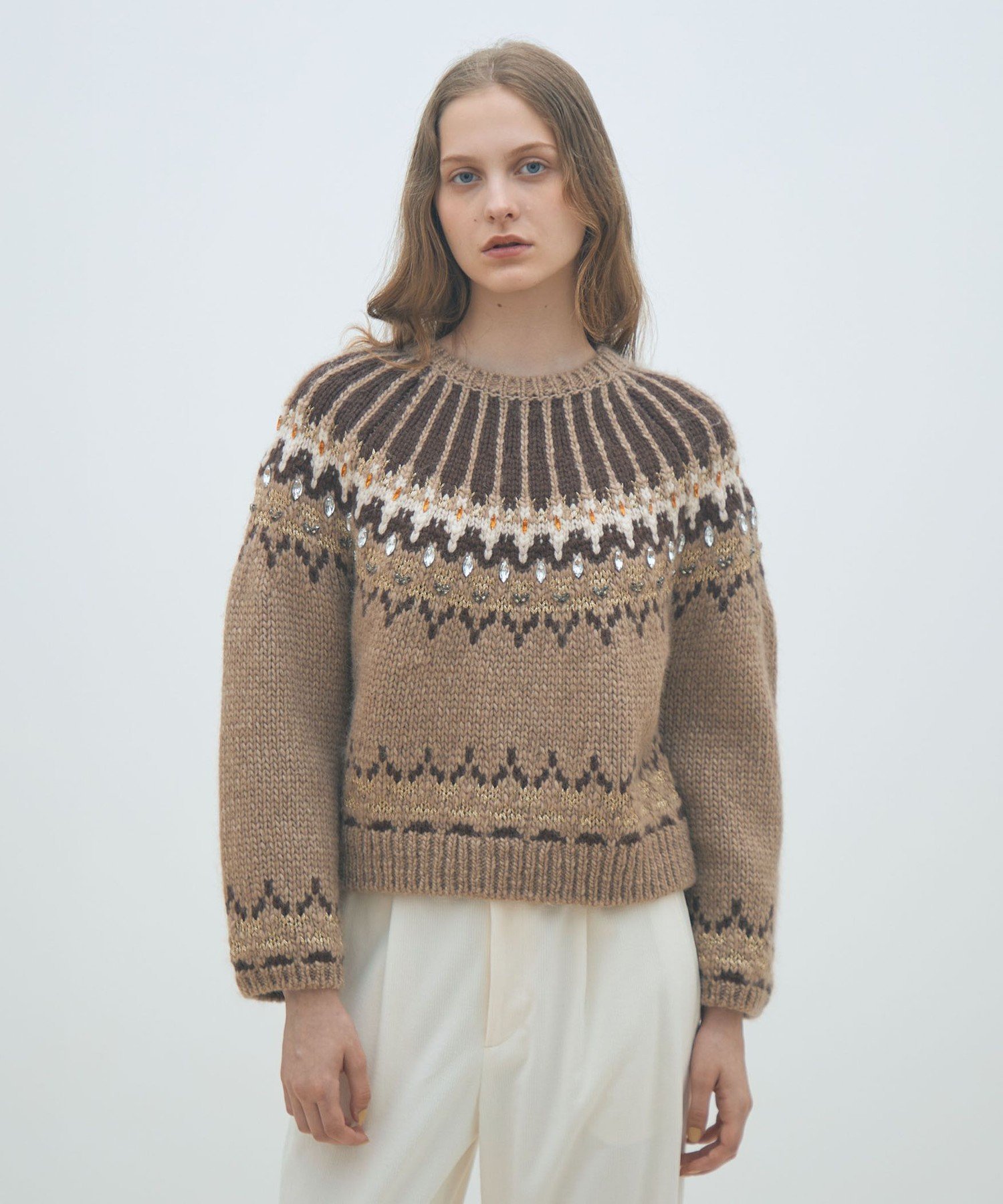 TOMORROWLAND｜ビジュージャカード クルーネックプルオーバー