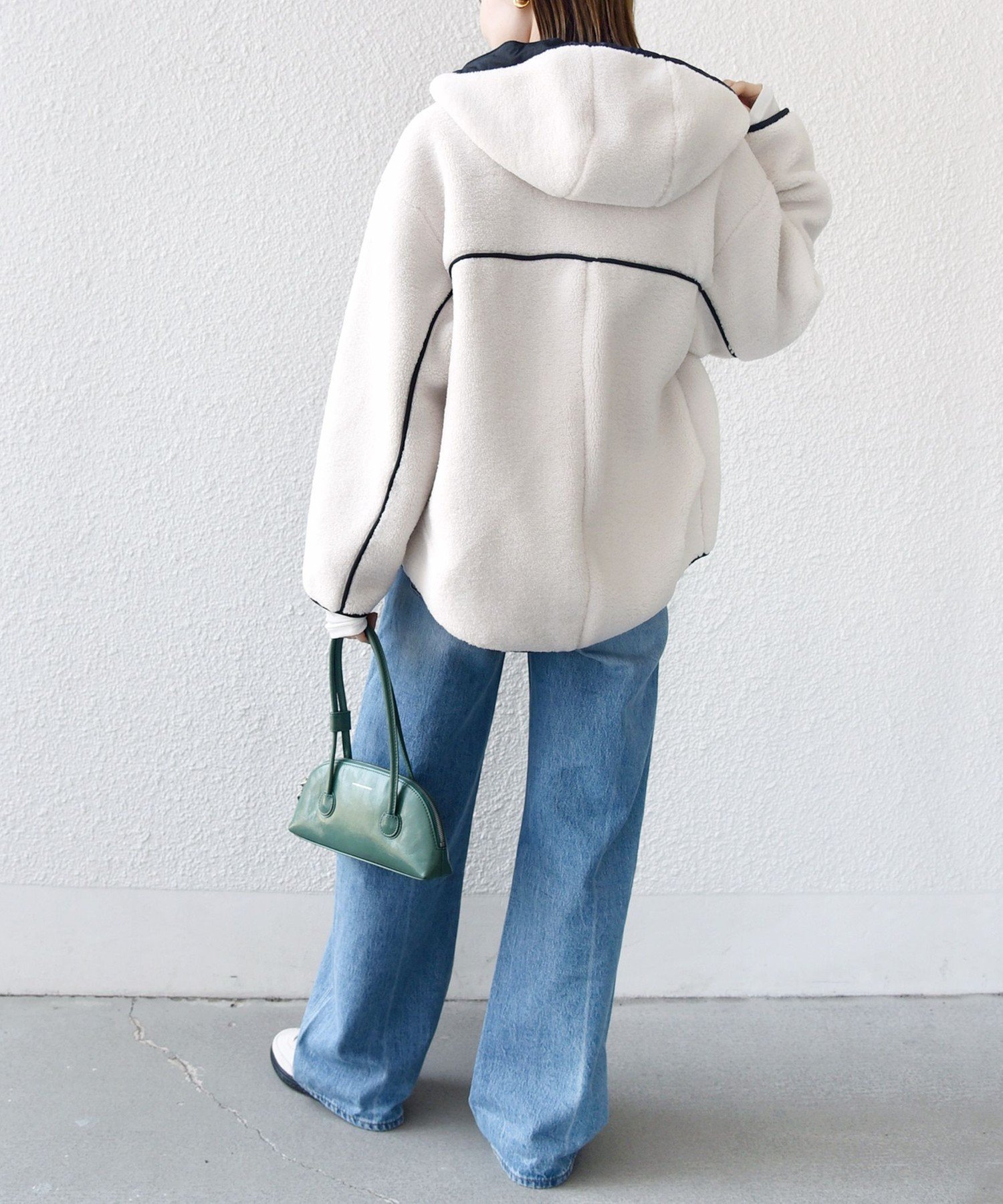 SHIPS｜【WEB限定】ボア 配色 フード ブルゾン | Rakuten Fashion(楽天