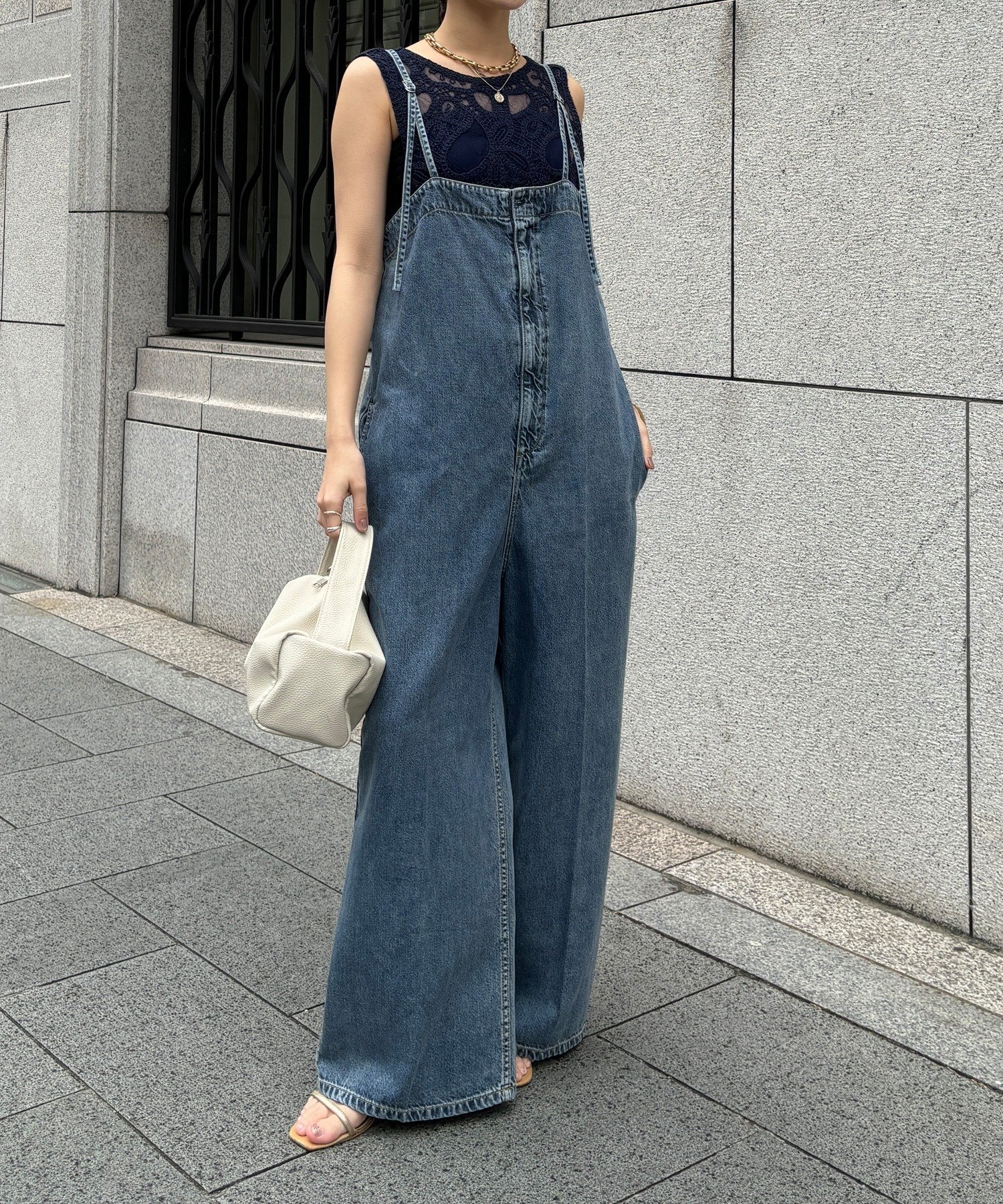 DOUDOU｜センタープレスデニムサロペット | Rakuten Fashion(楽天