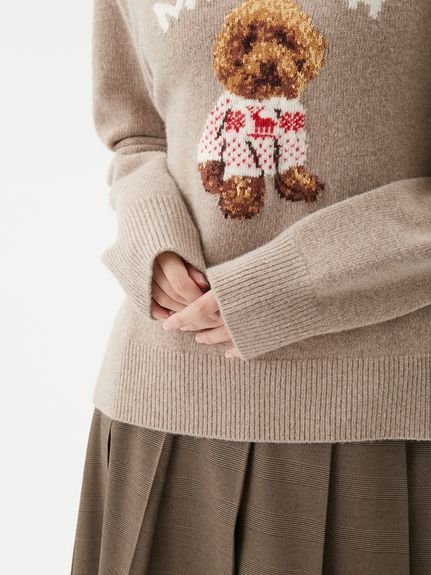 Mila Owen｜トイプードルクルーネックジャガードニット | Rakuten