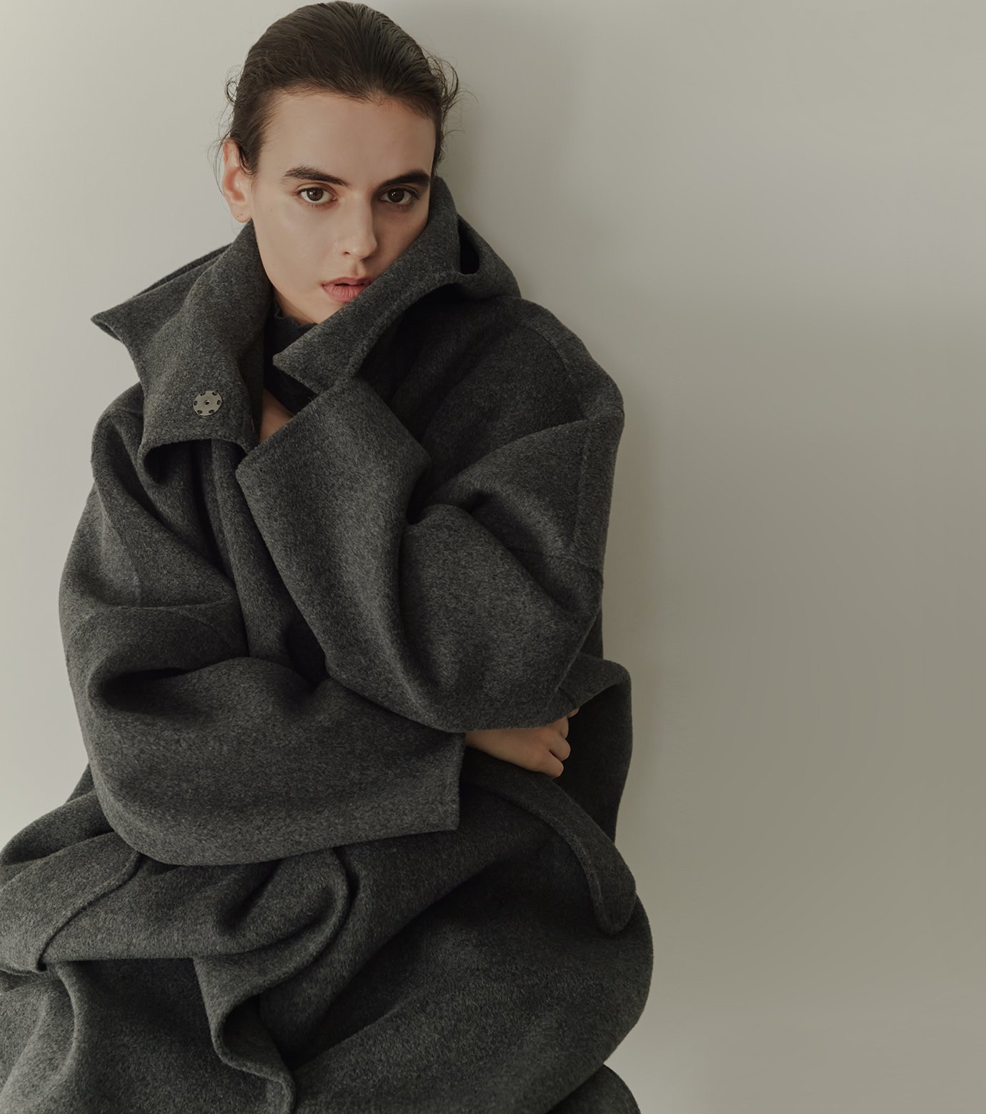 LE CIEL BLEU｜フードダブルフェイスコート / Hooded Double-Face Coat