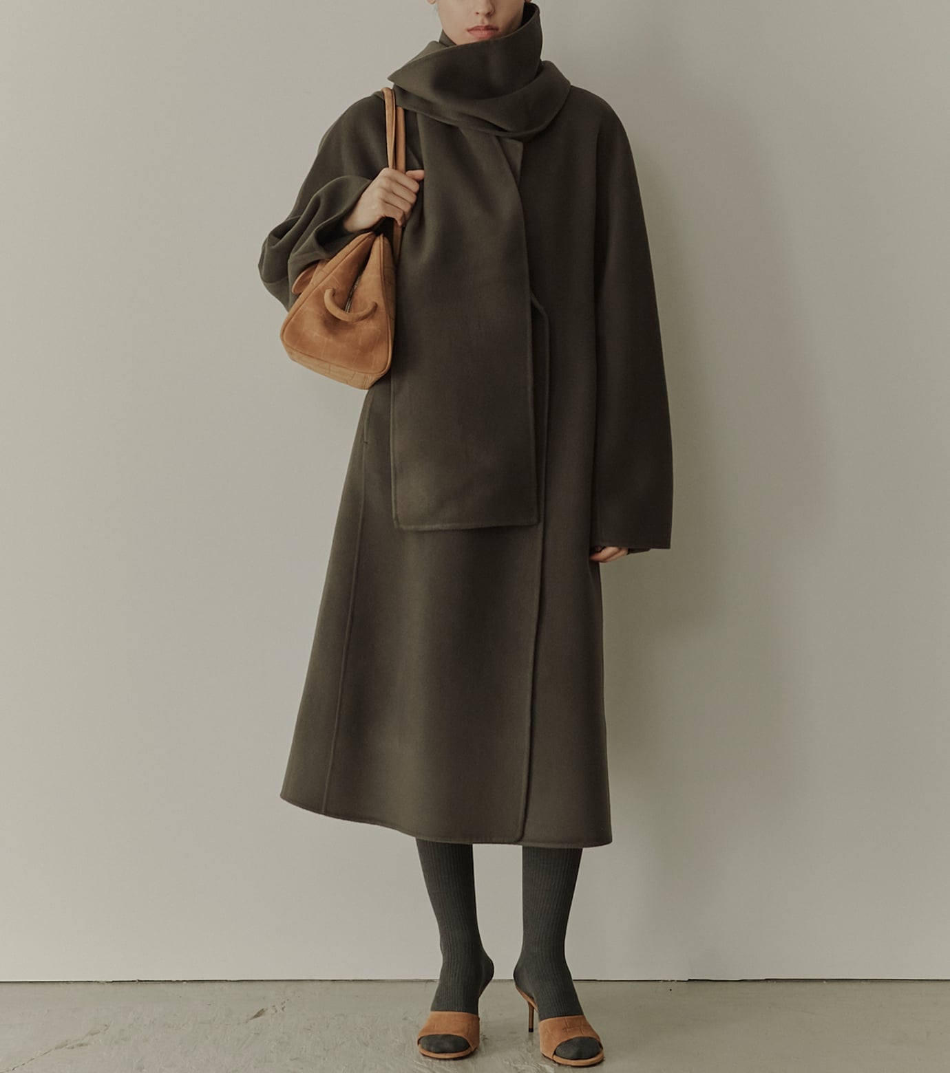 LE CIEL BLEU｜ダブルフェイスラップコート/Double Face Wrap Coat