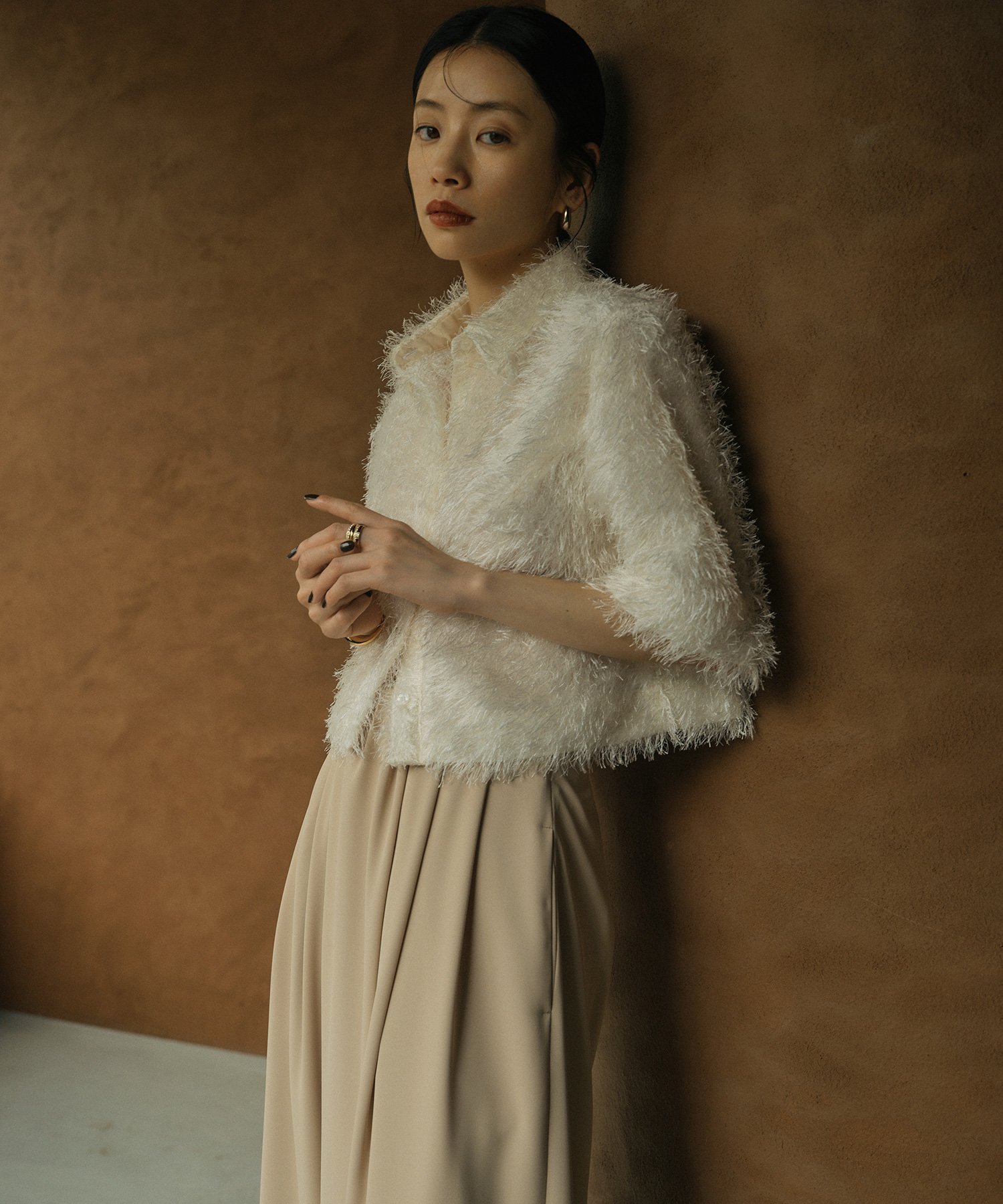 anuans｜シャギージャガードシャツ | Rakuten Fashion(楽天