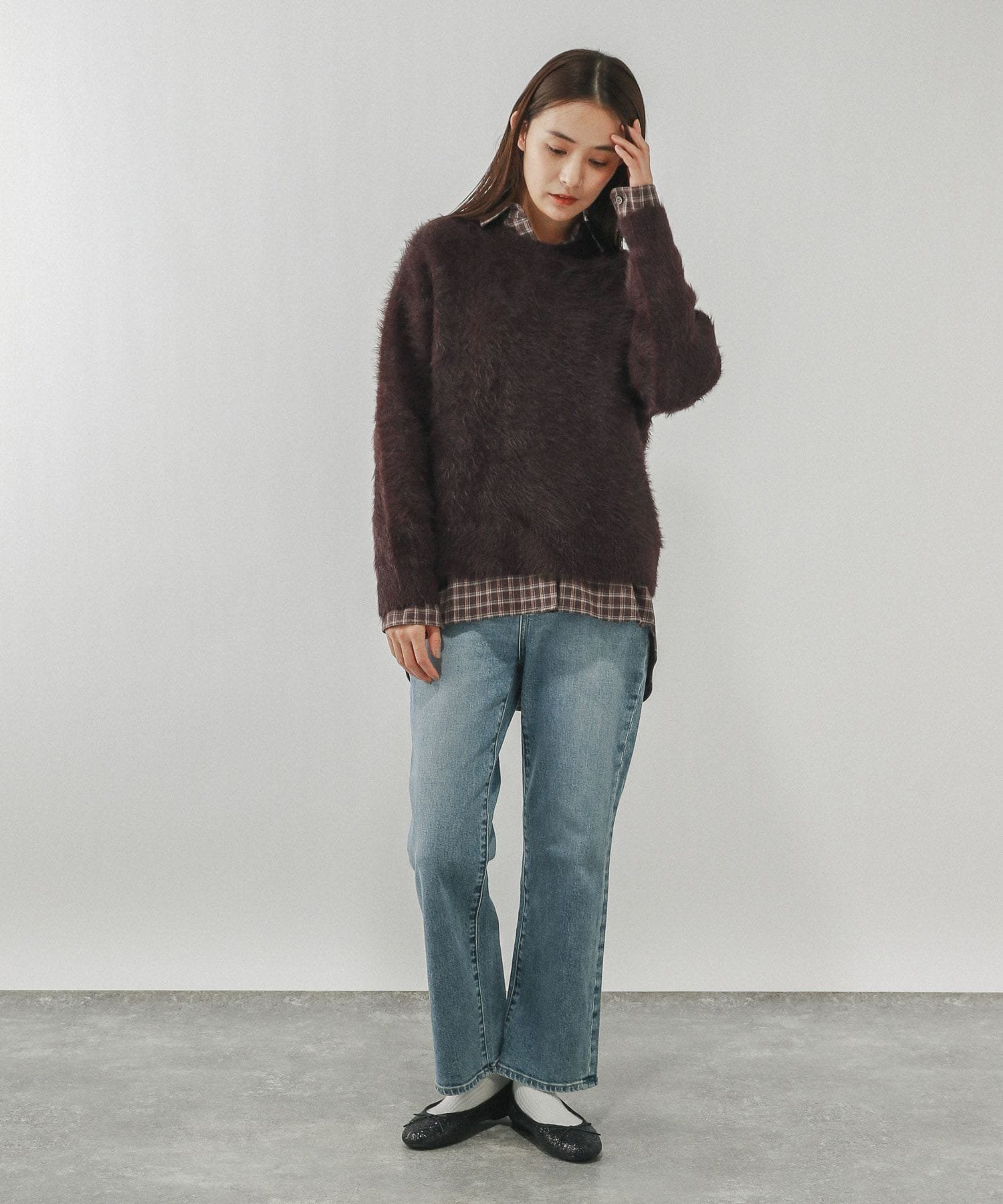 GLOBAL WORK｜シャギークルーネックプルオーバー/611263 | Rakuten