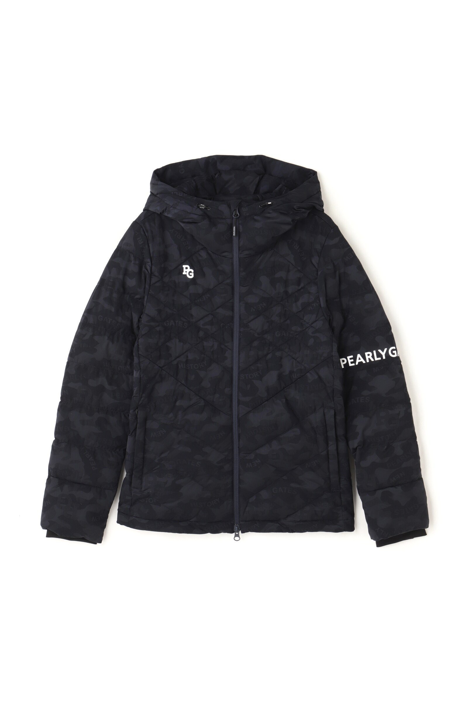 PEARLY GATES｜Nyストレッチ中綿フーディブルゾン <カモフラジャガード