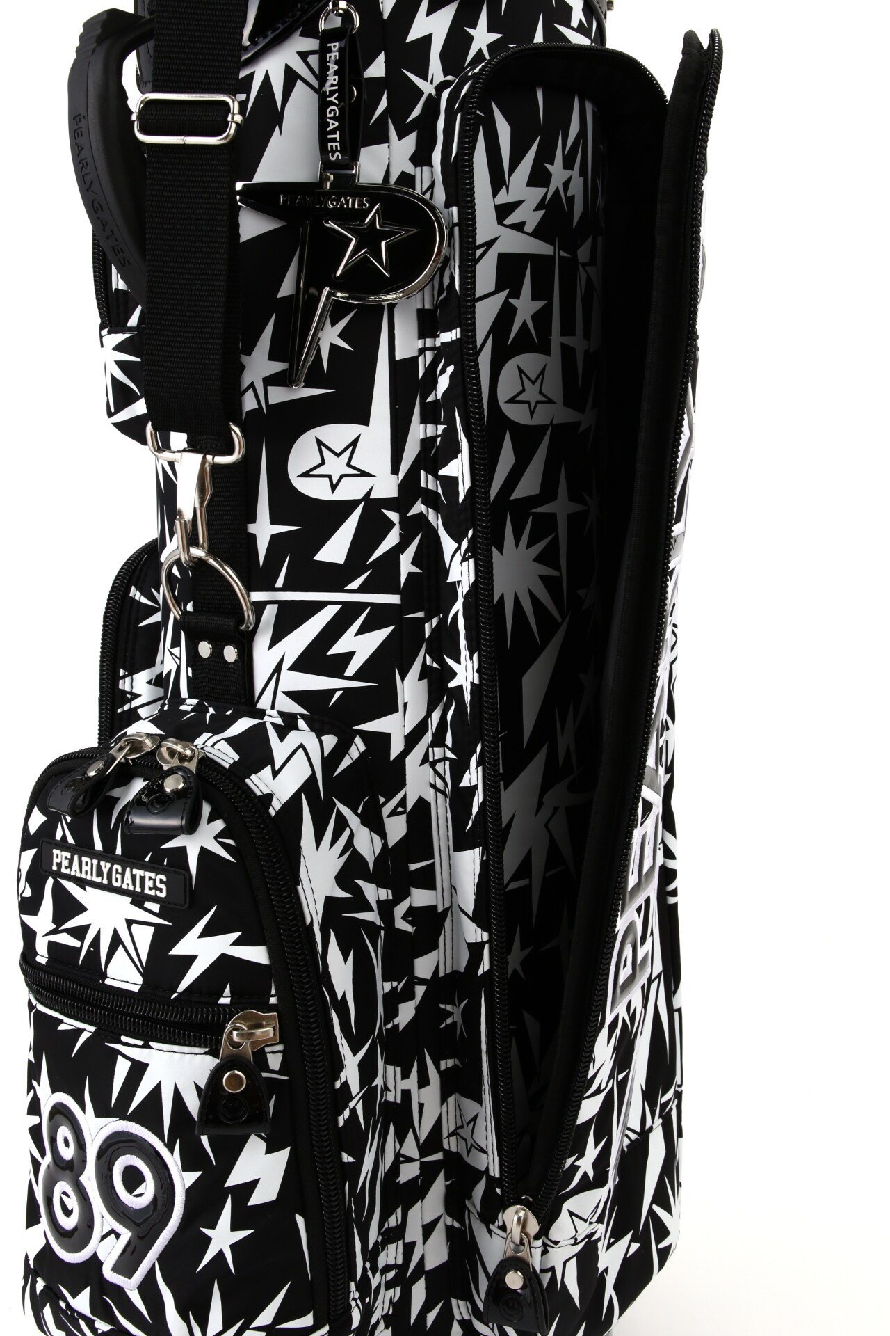 PEARLY GATES ゴルフバッグ 89cm 星柄 PEARLY GATES パーリーゲイツ ゴルフ キャディバッグ スマイル89