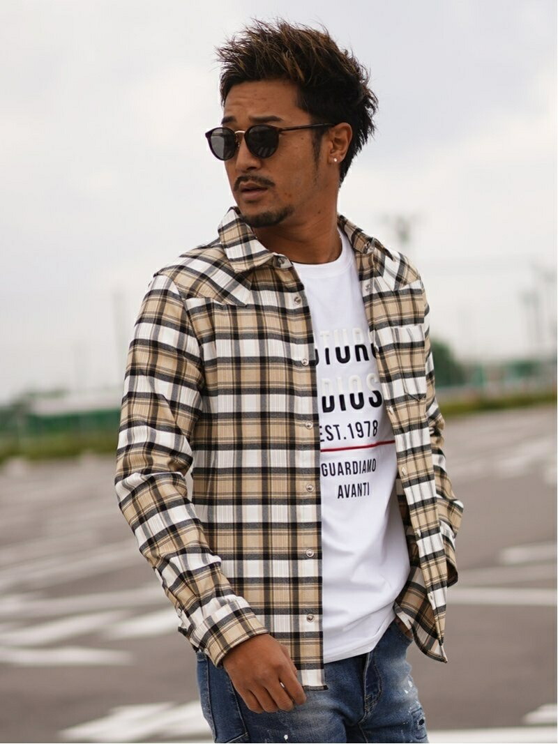 楽天市場】Retro Engine Retro Engine/(M)Gradation Check L/SH