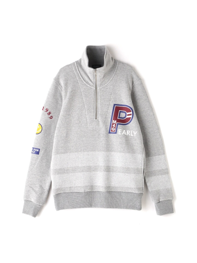 楽天市場】PEARLY GATES タンデム裏毛ボーダー ハーフジップアッププル