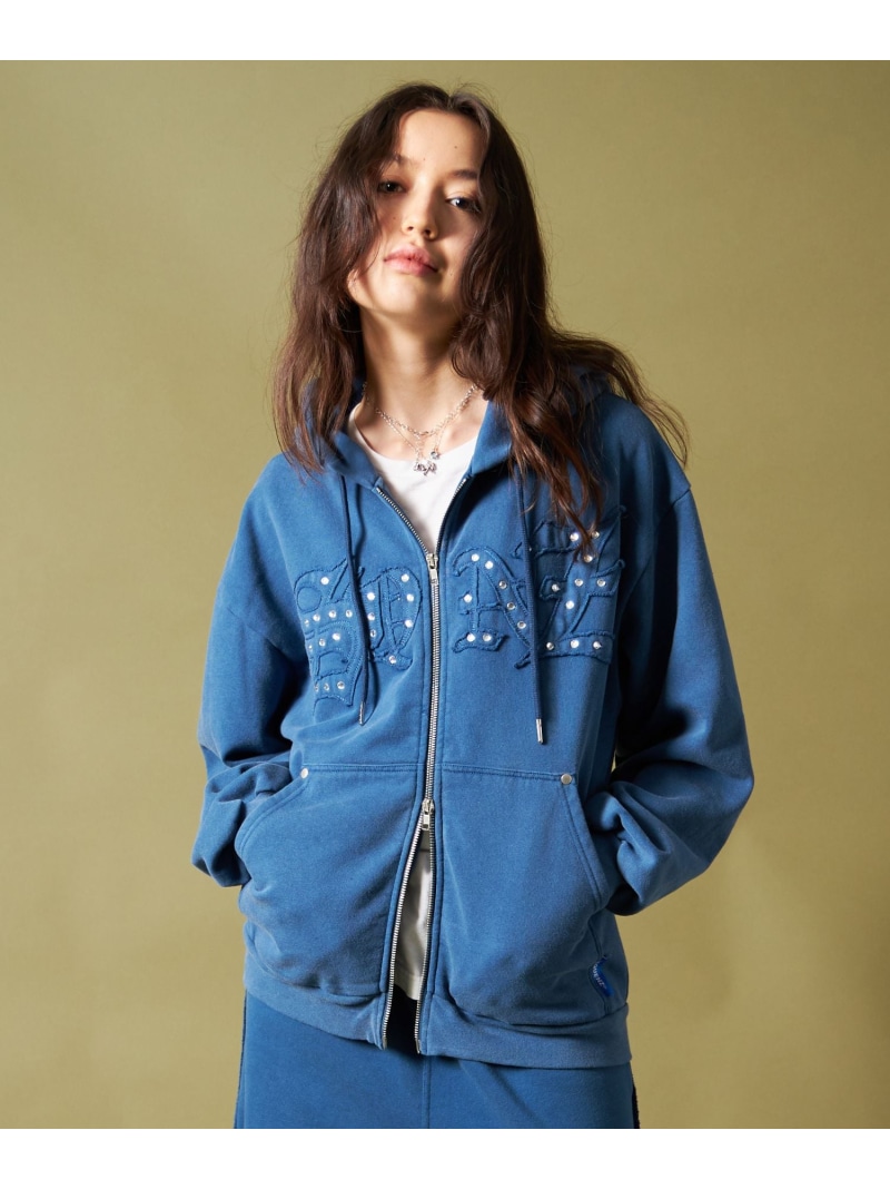 楽天市場】ラインストーン（カラーブルー）（パーカー｜トップス